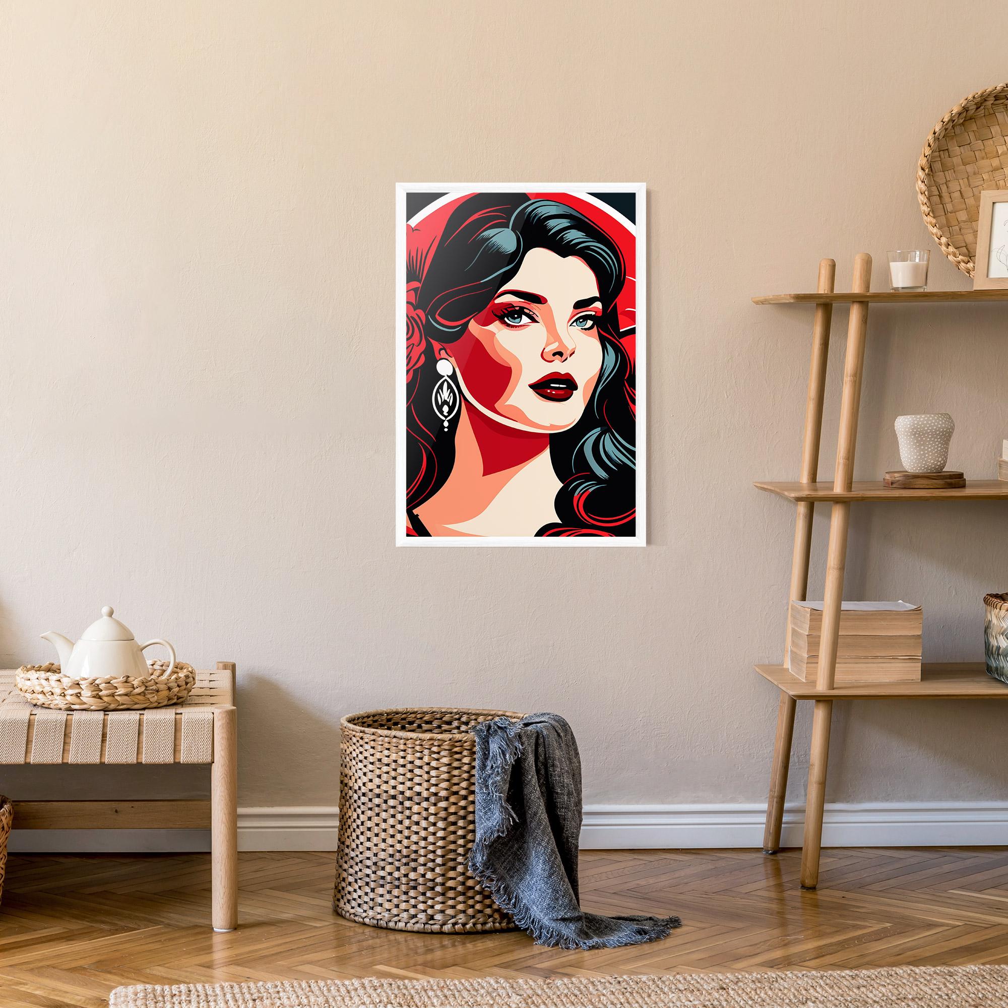 Poster Înrămat Red Light Portrait mockup 9