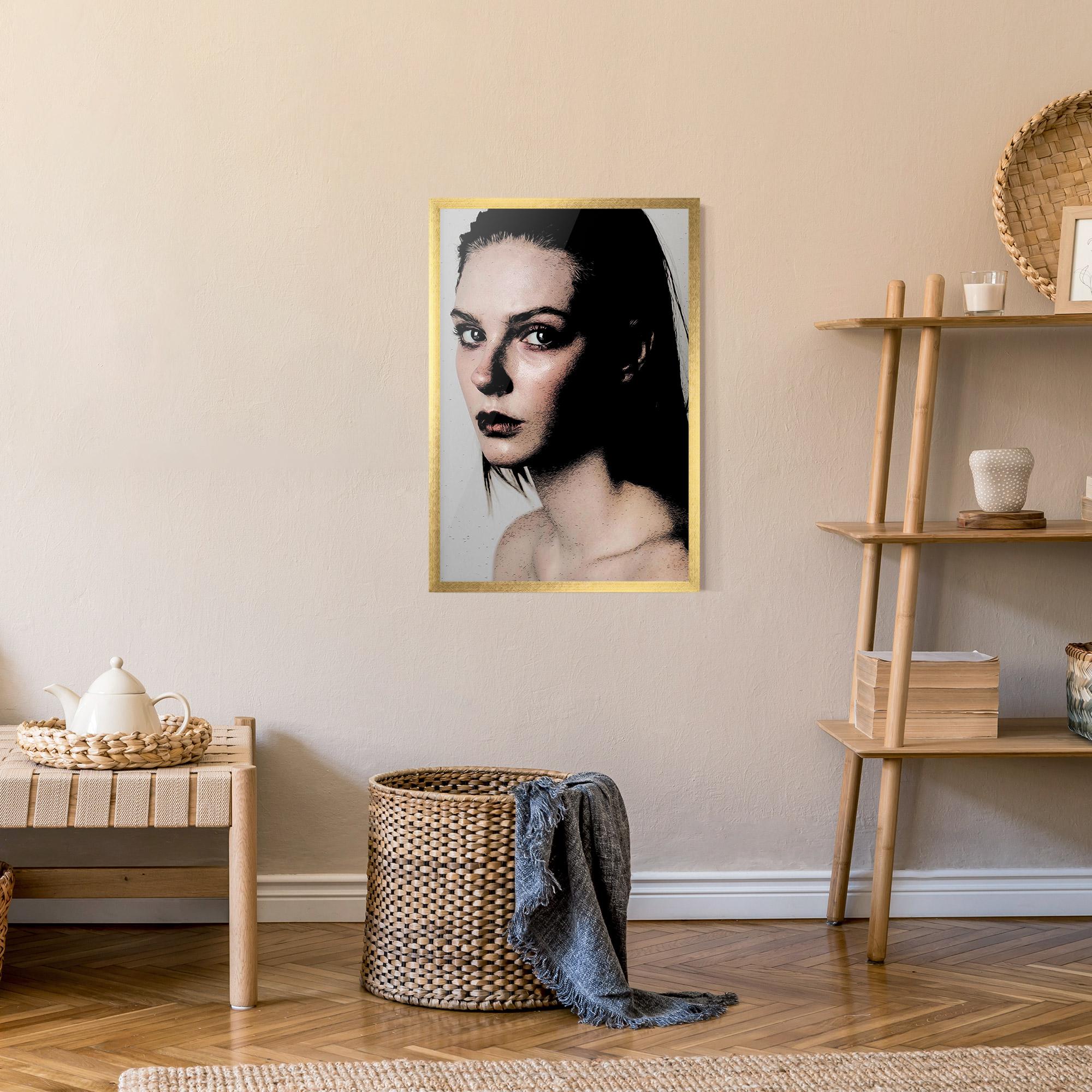 Poster Înrămat Big Eyes Portrait mockup 9