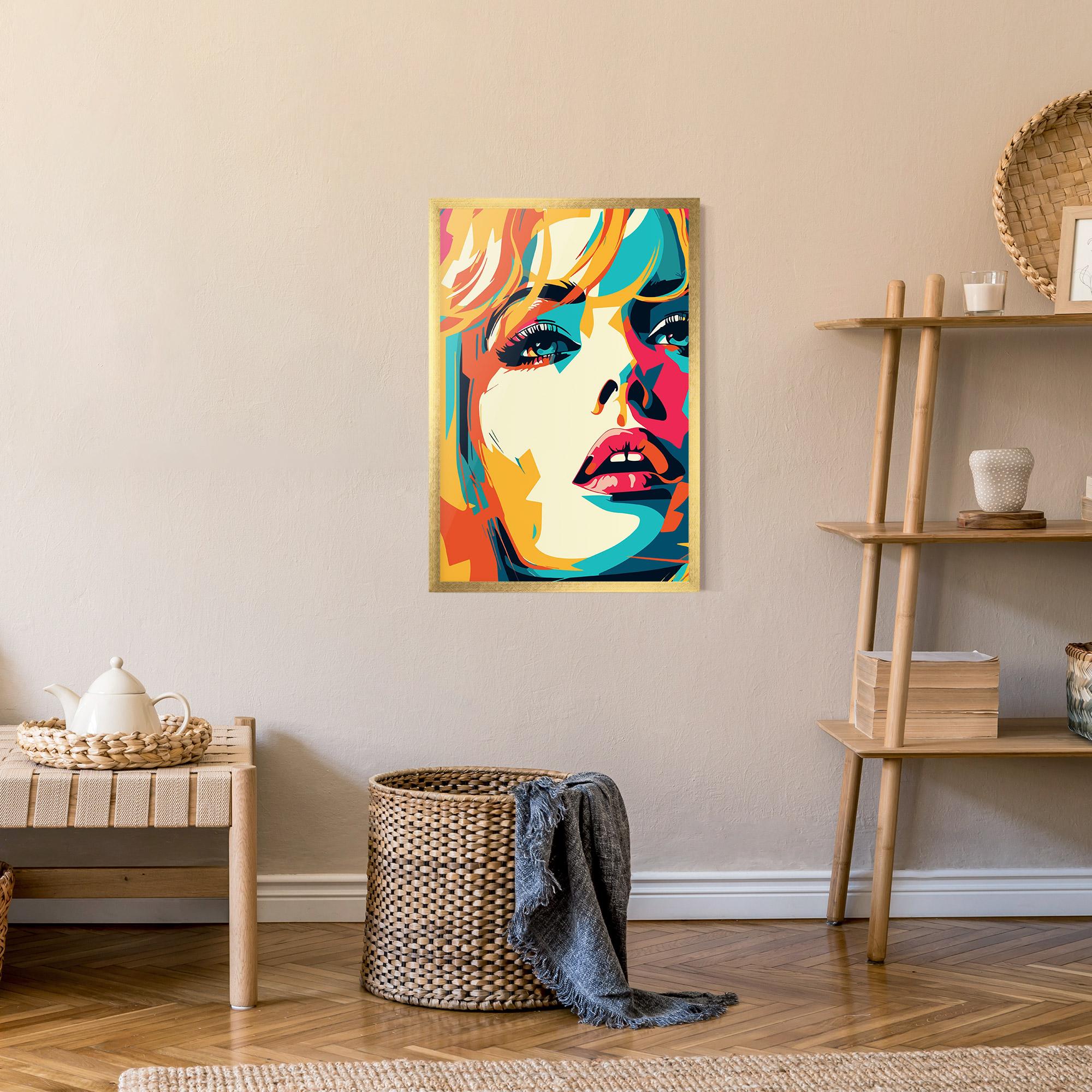 Poster Înrămat Blonde Girl Portrait mockup 9