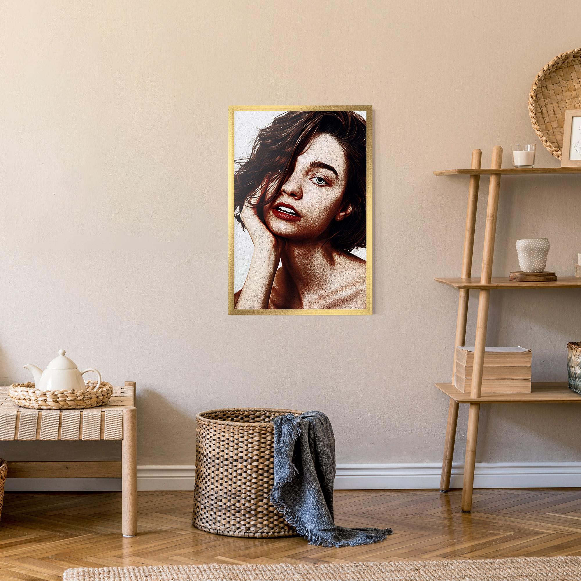 Poster Înrămat Grey Eye Portrait mockup 9