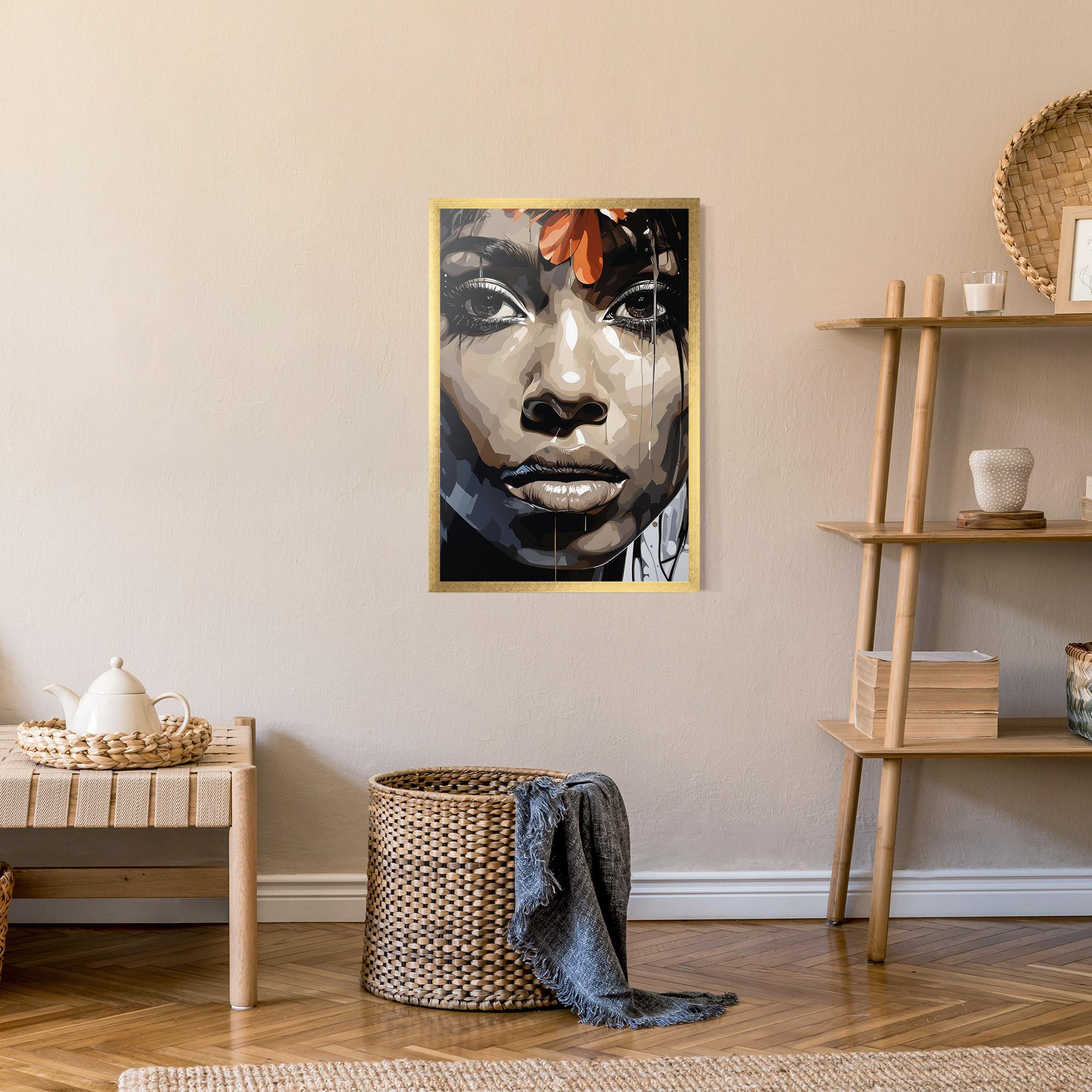 Poster Înrămat Pretty Girl Portrait mockup 9