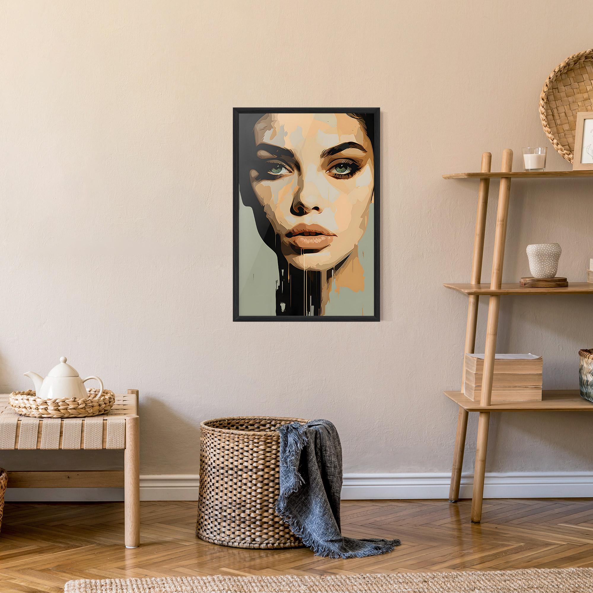 Poster Înrămat Apologetic Face mockup 9