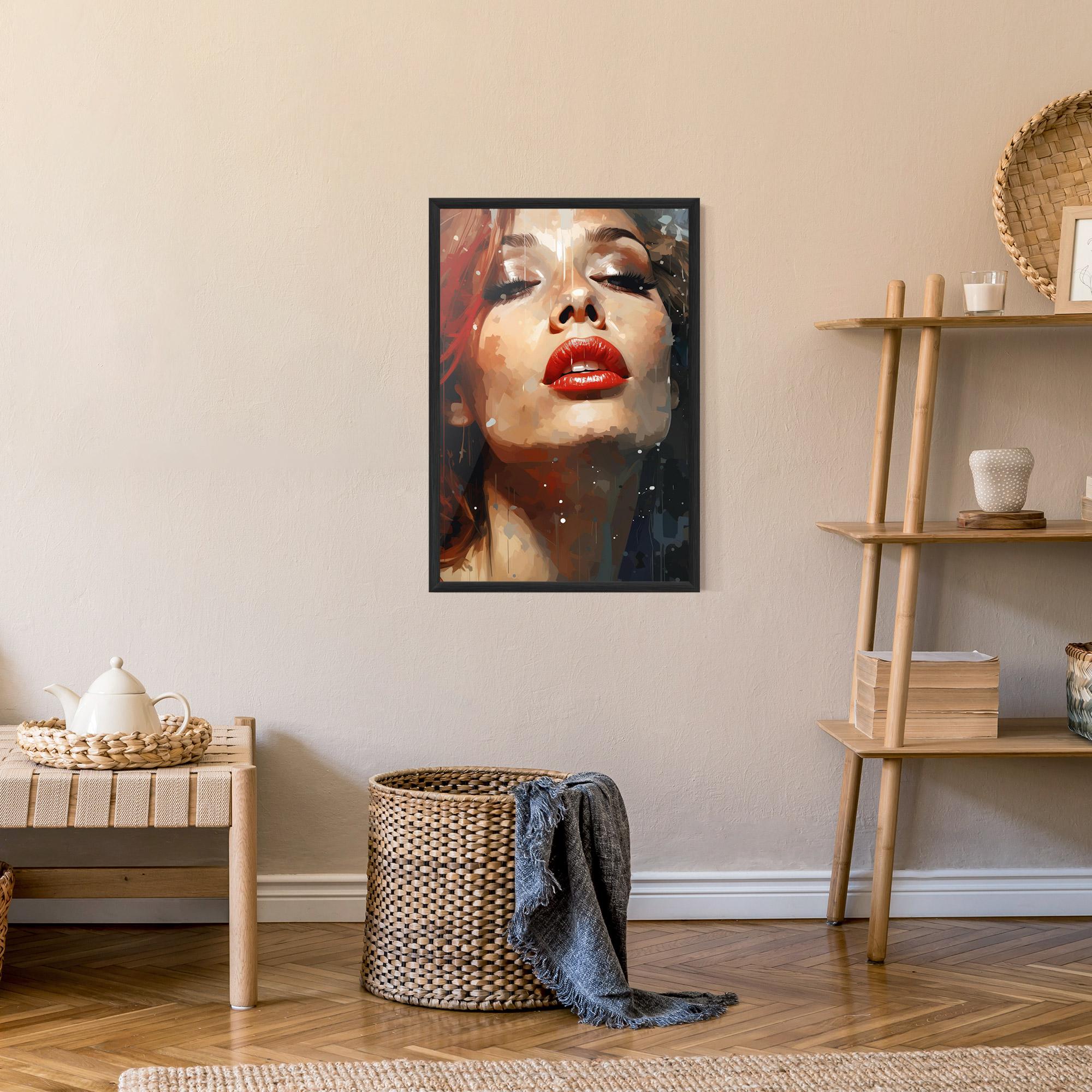 Poster Înrămat Close Up Look Portrait mockup 9