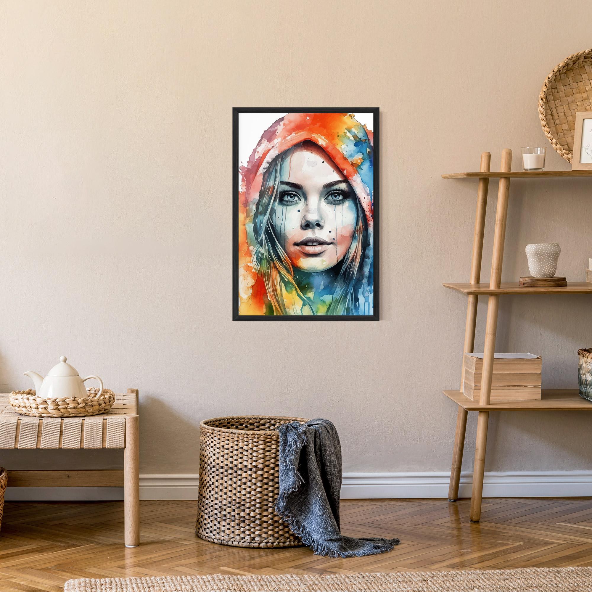 Poster Înrămat Colorful Portrait Art mockup 9