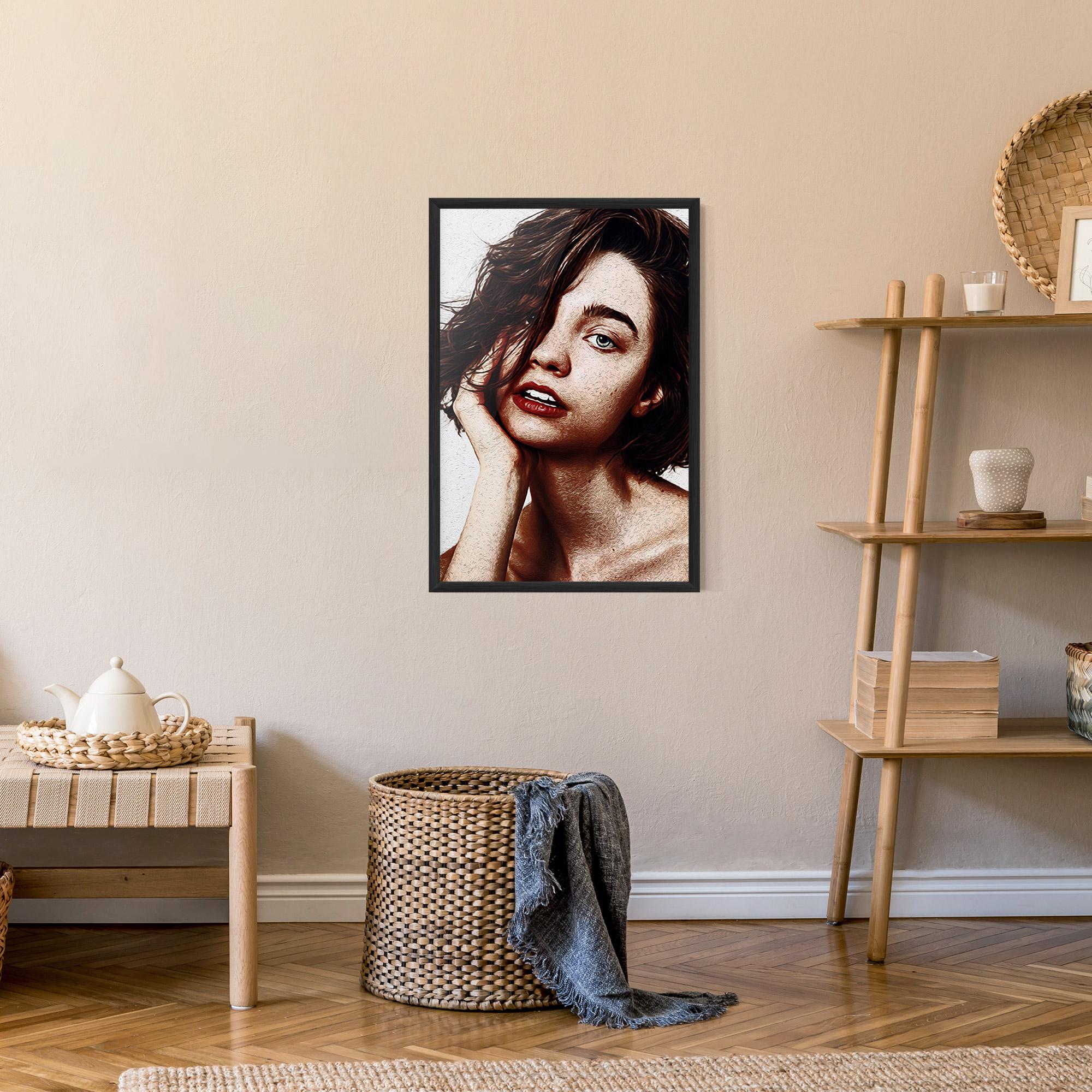 Poster Înrămat Grey Eye Portrait mockup 9