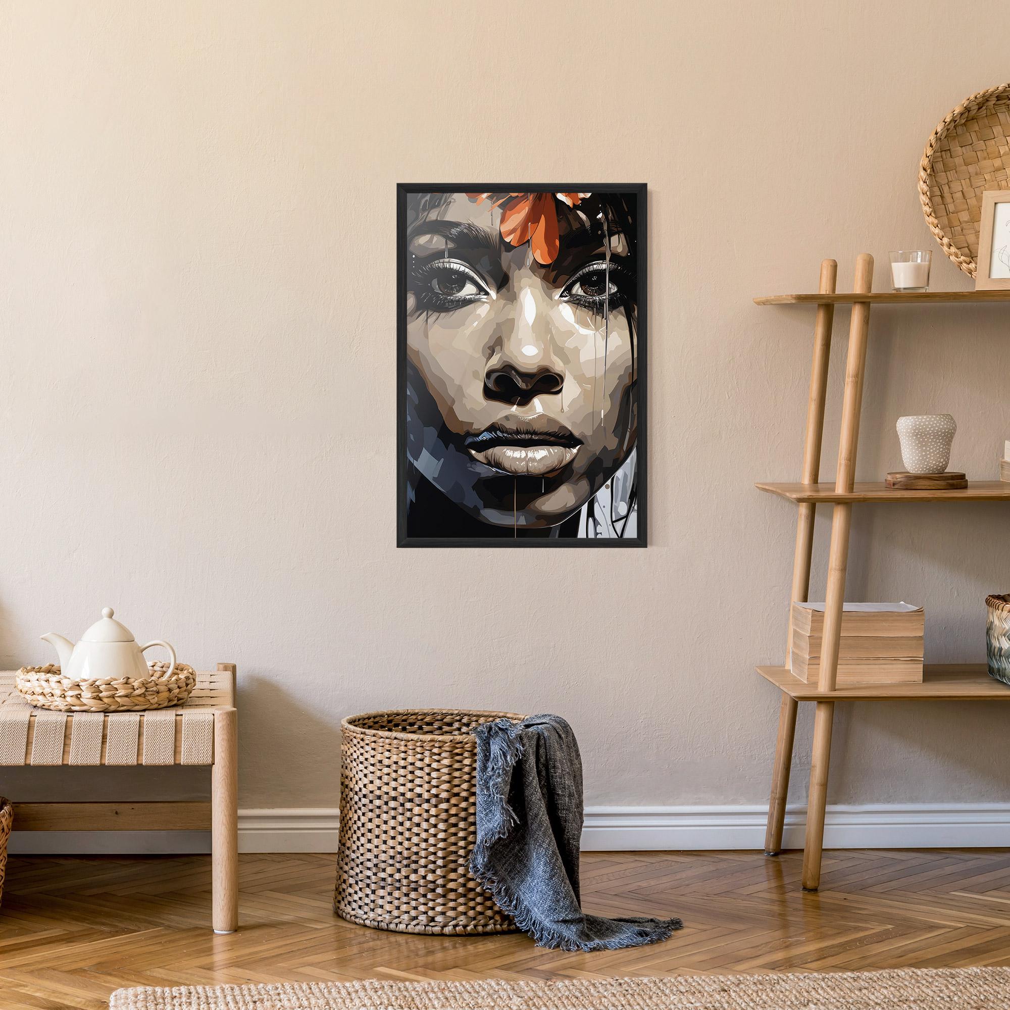 Poster Înrămat Pretty Girl Portrait mockup 9