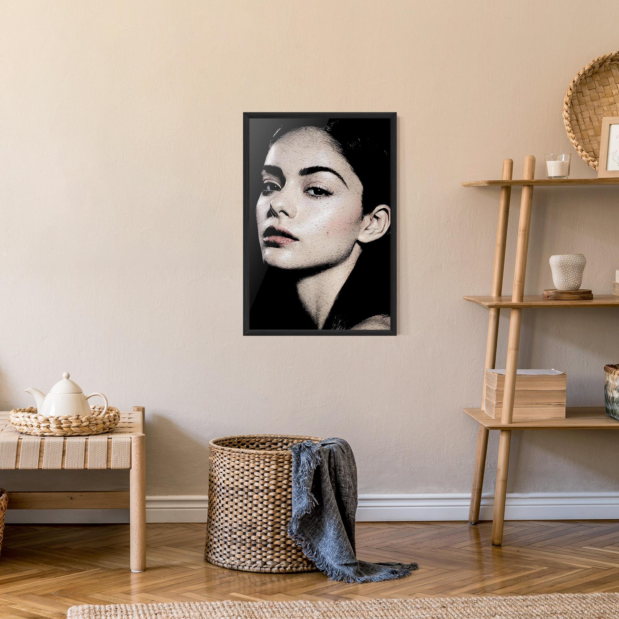 Poster Înrămat Pretty Portrait Girl mockup 9