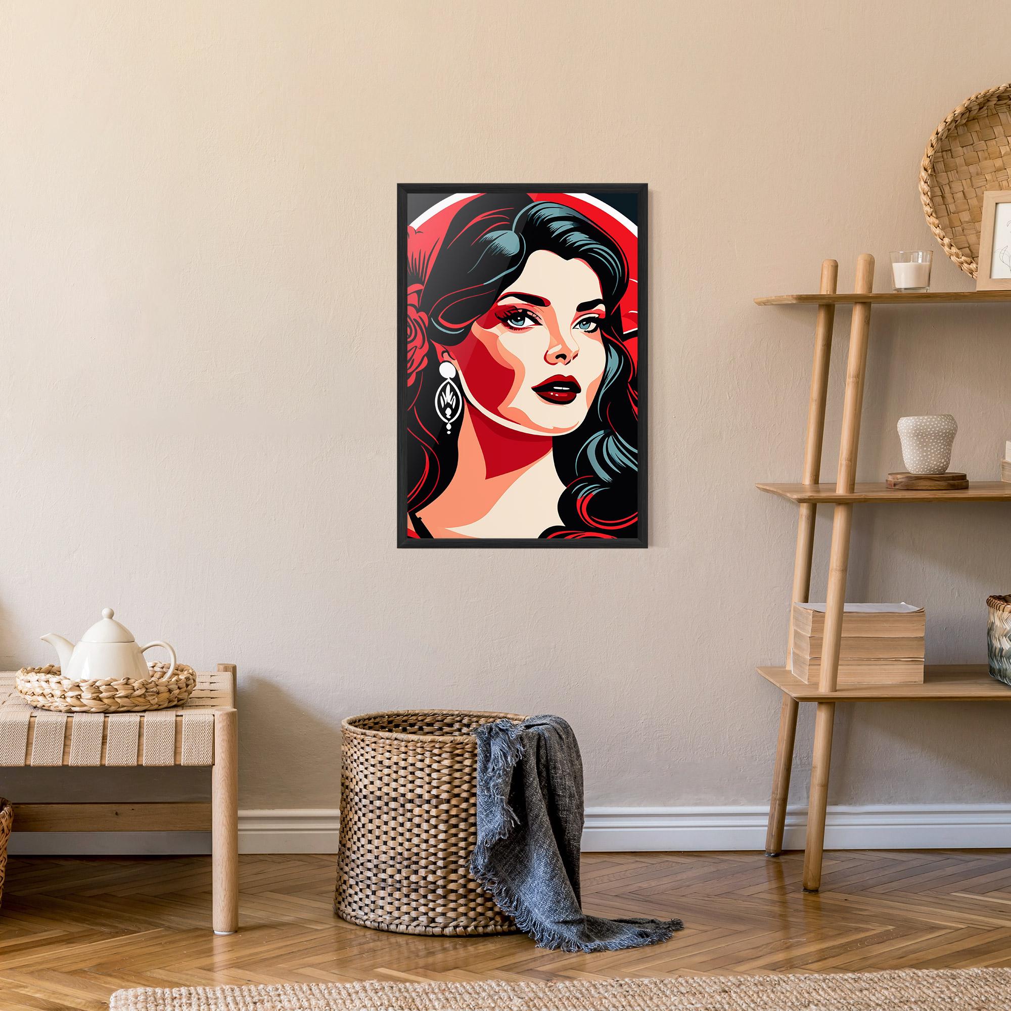 Poster Înrămat Red Light Portrait mockup 9