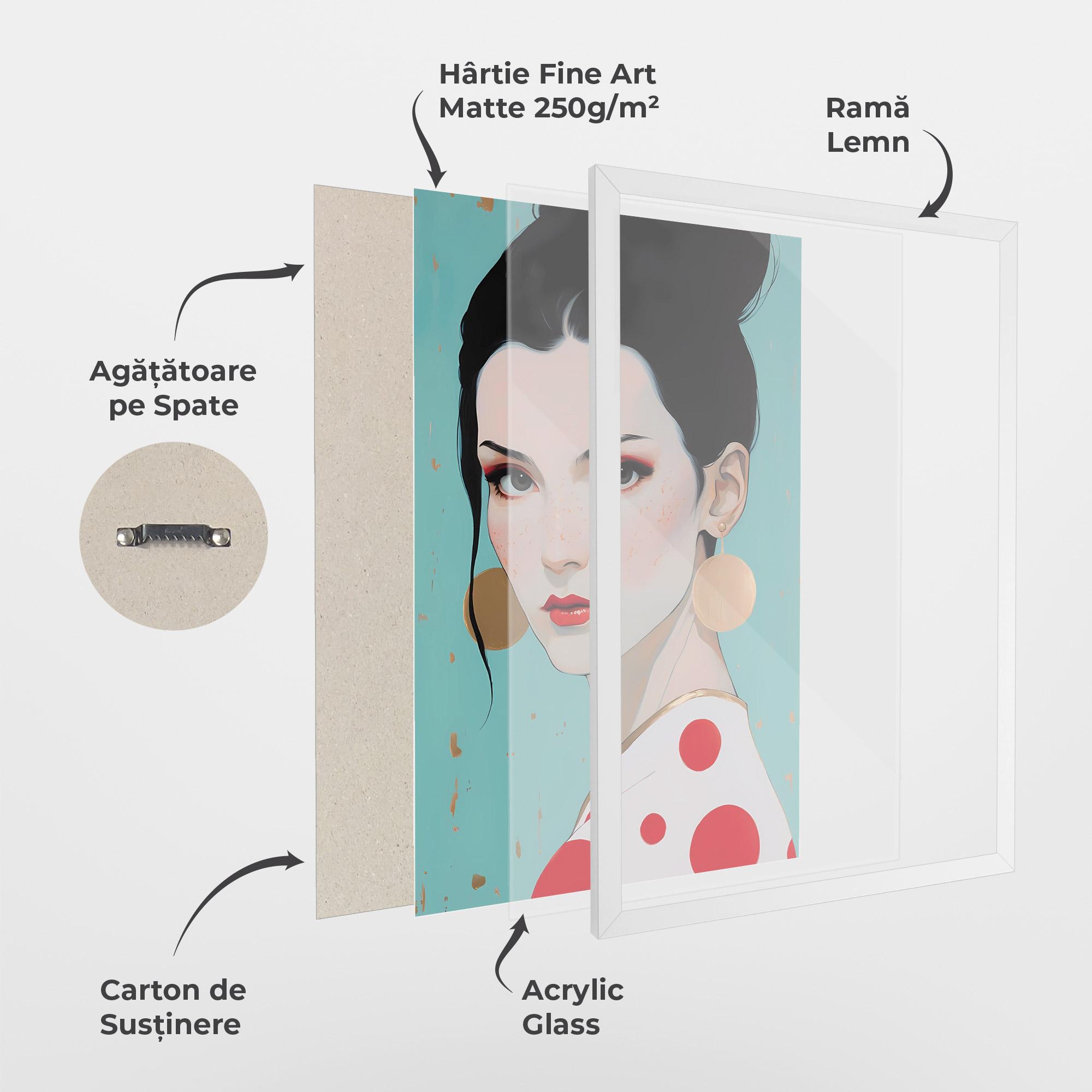 Poster Înrămat Asian Style Portrait mockup 1