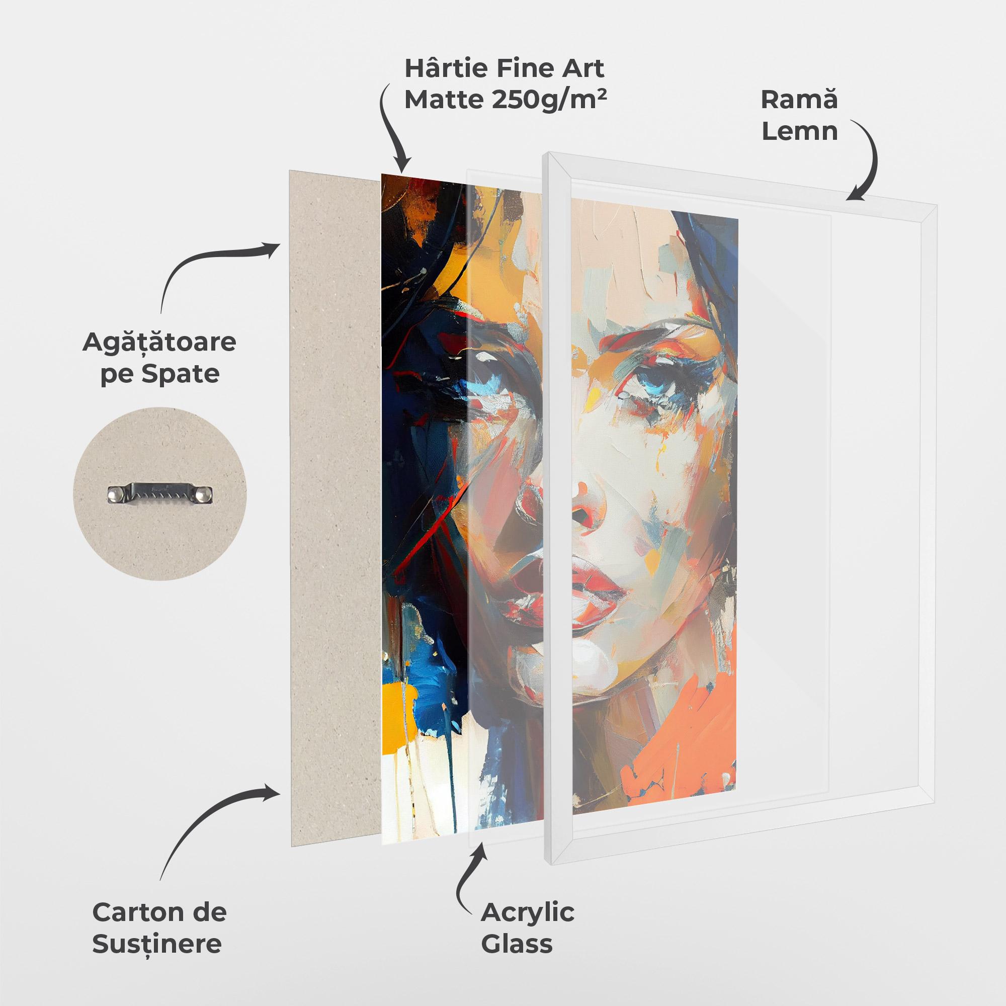 Poster Înrămat Beautiful Brunette Woman mockup 1