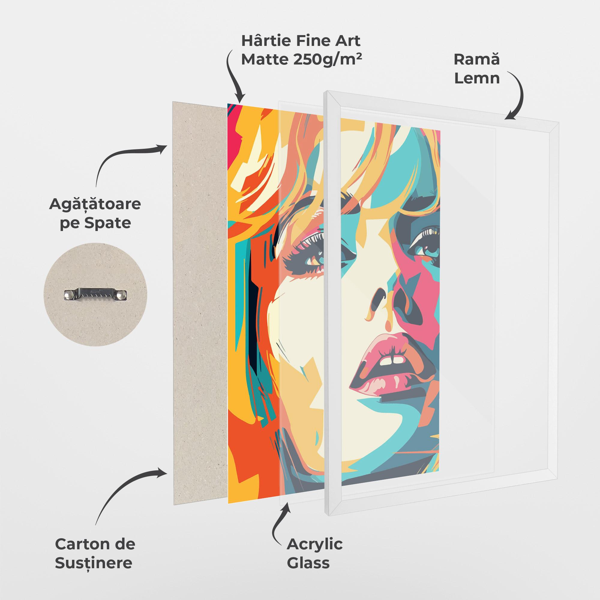 Poster Înrămat Blonde Girl Portrait mockup 1