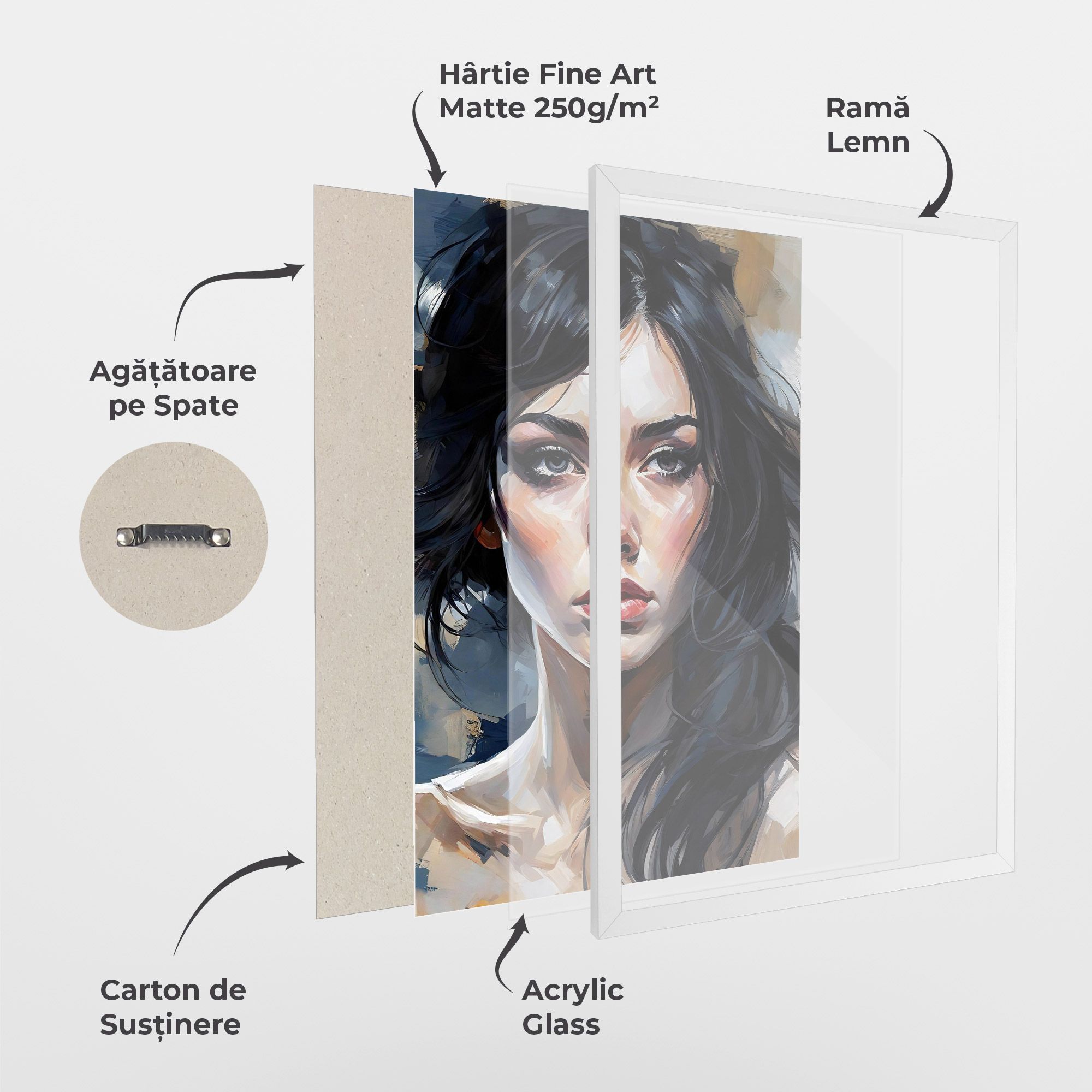 Long Black Hair Portrait mockup 1