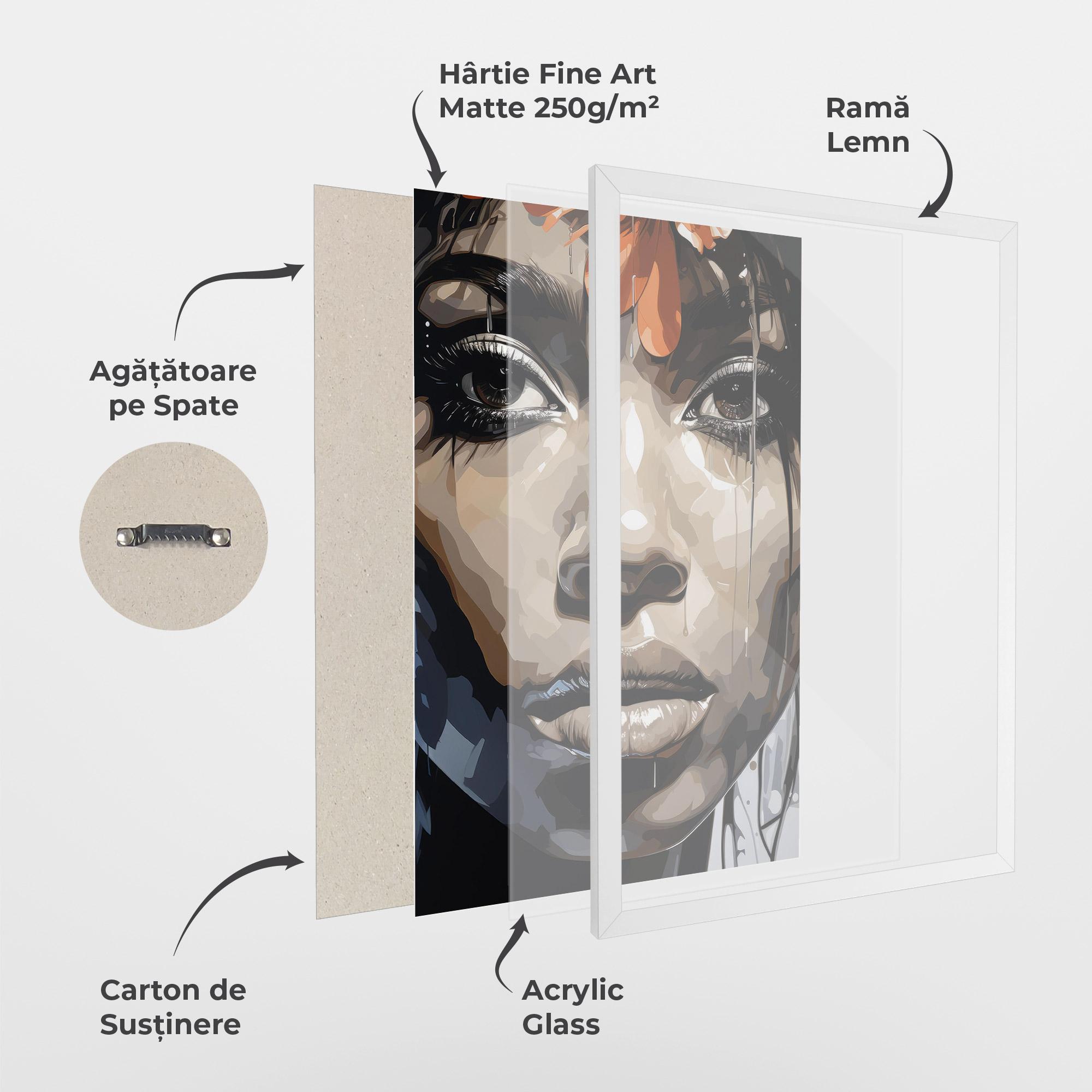 Poster Înrămat Pretty Girl Portrait mockup 1