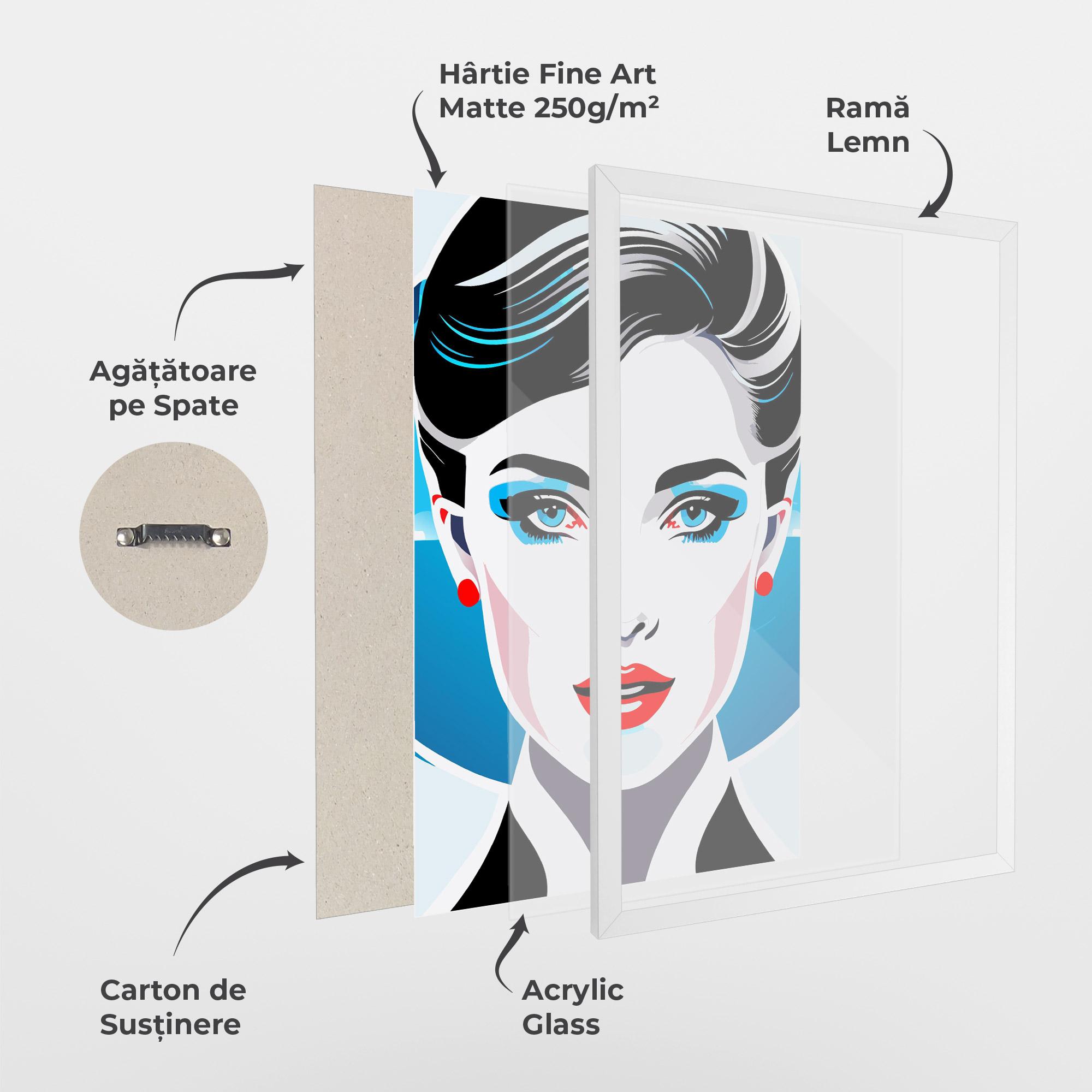 Poster Înrămat Smart Woman Portrait mockup 1