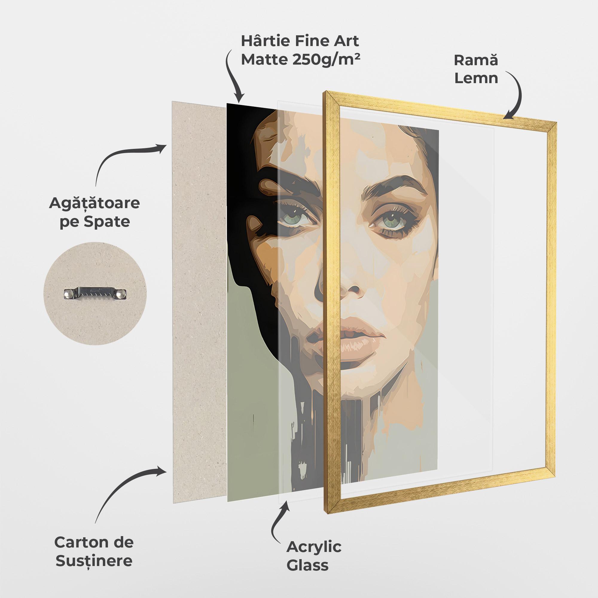 Poster Înrămat Apologetic Face mockup 1