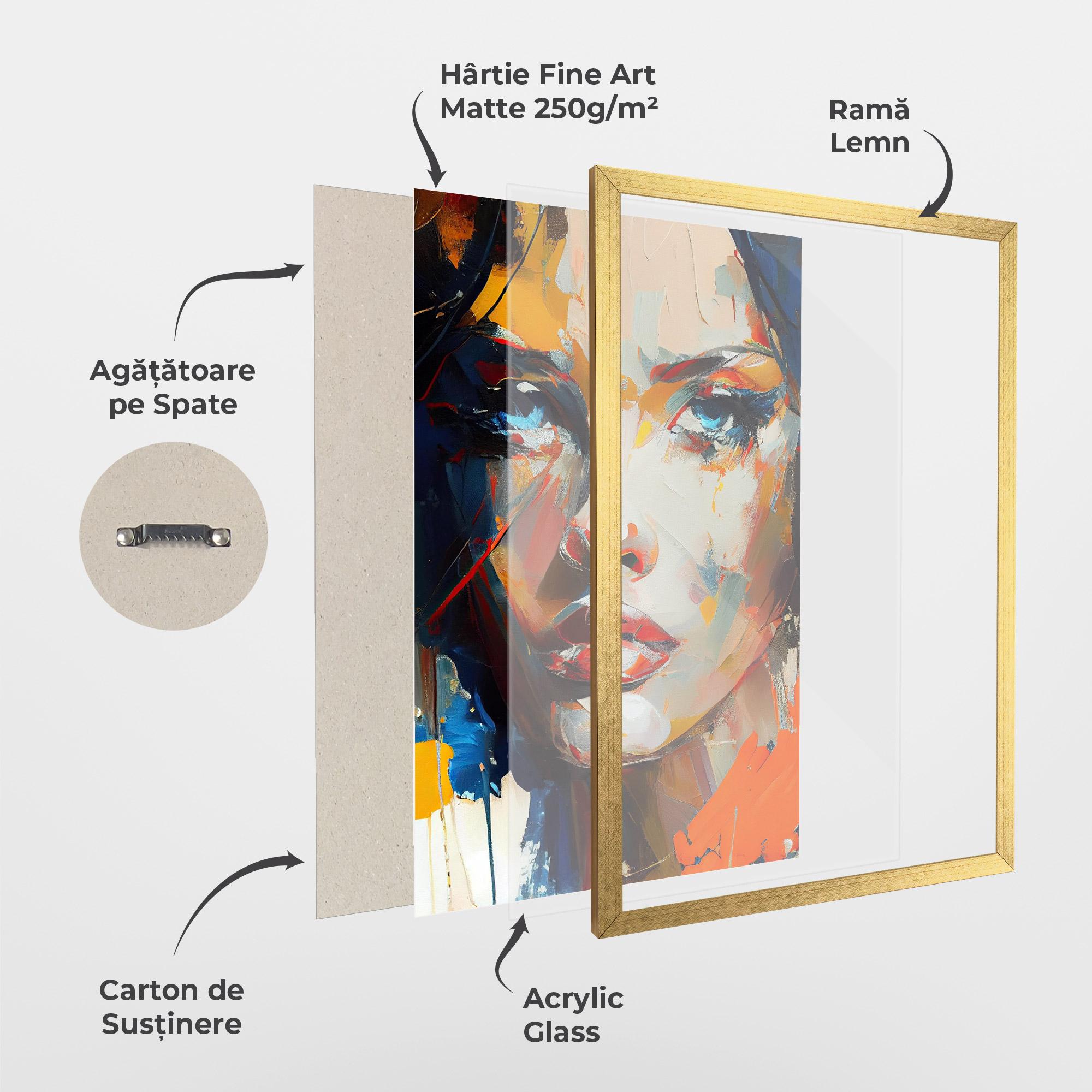 Poster Înrămat Beautiful Brunette Woman mockup 1