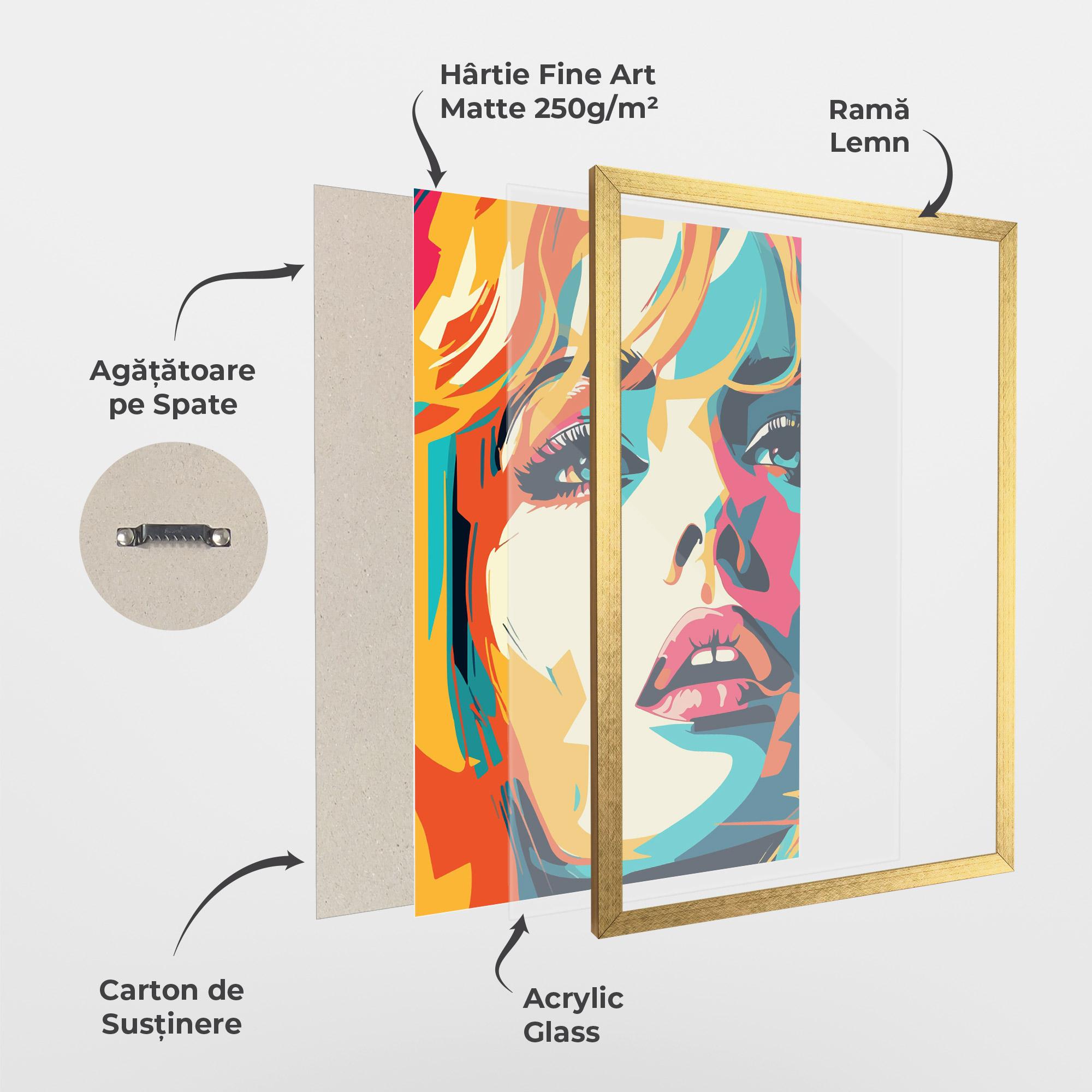 Poster Înrămat Blonde Girl Portrait mockup 1