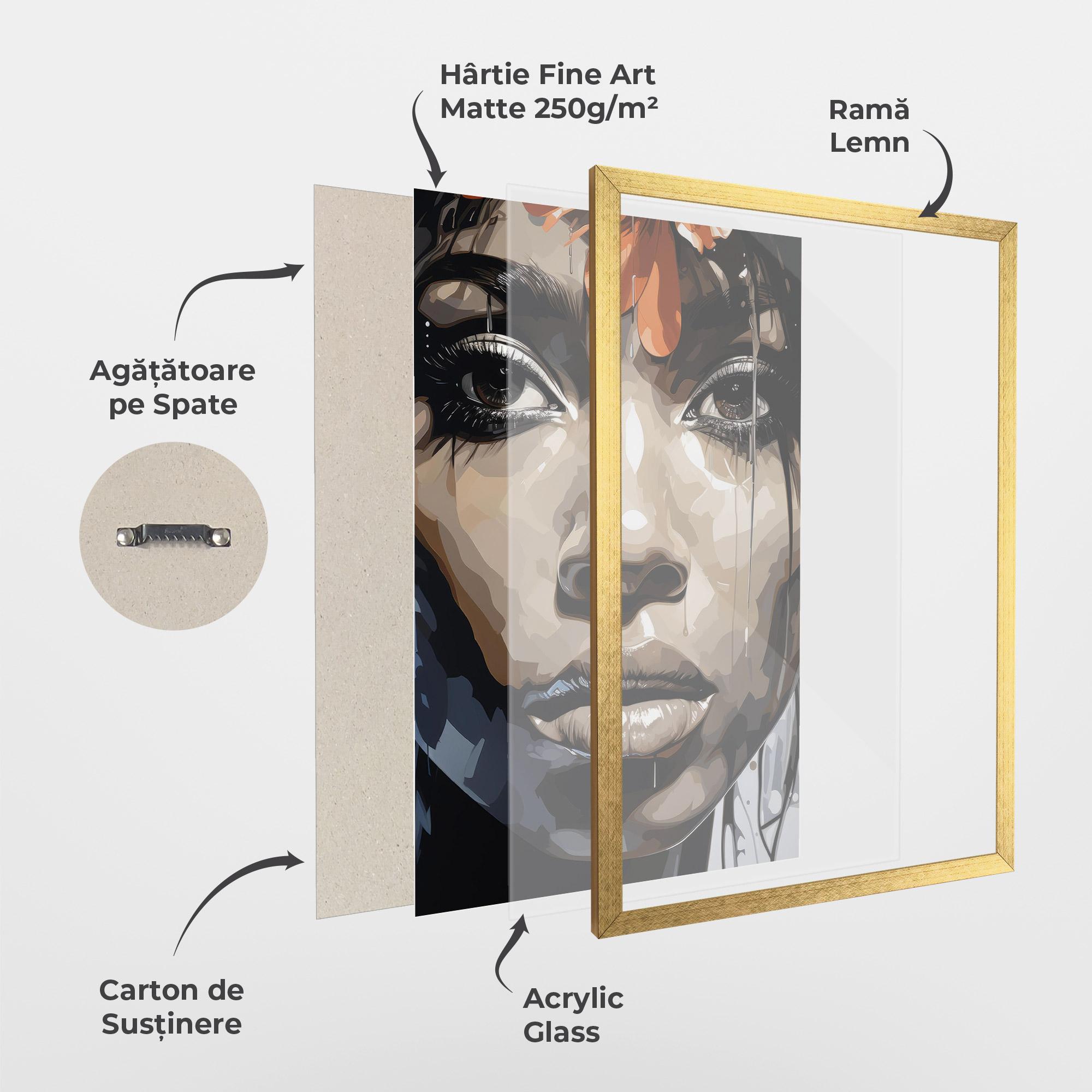 Poster Înrămat Pretty Girl Portrait mockup 1