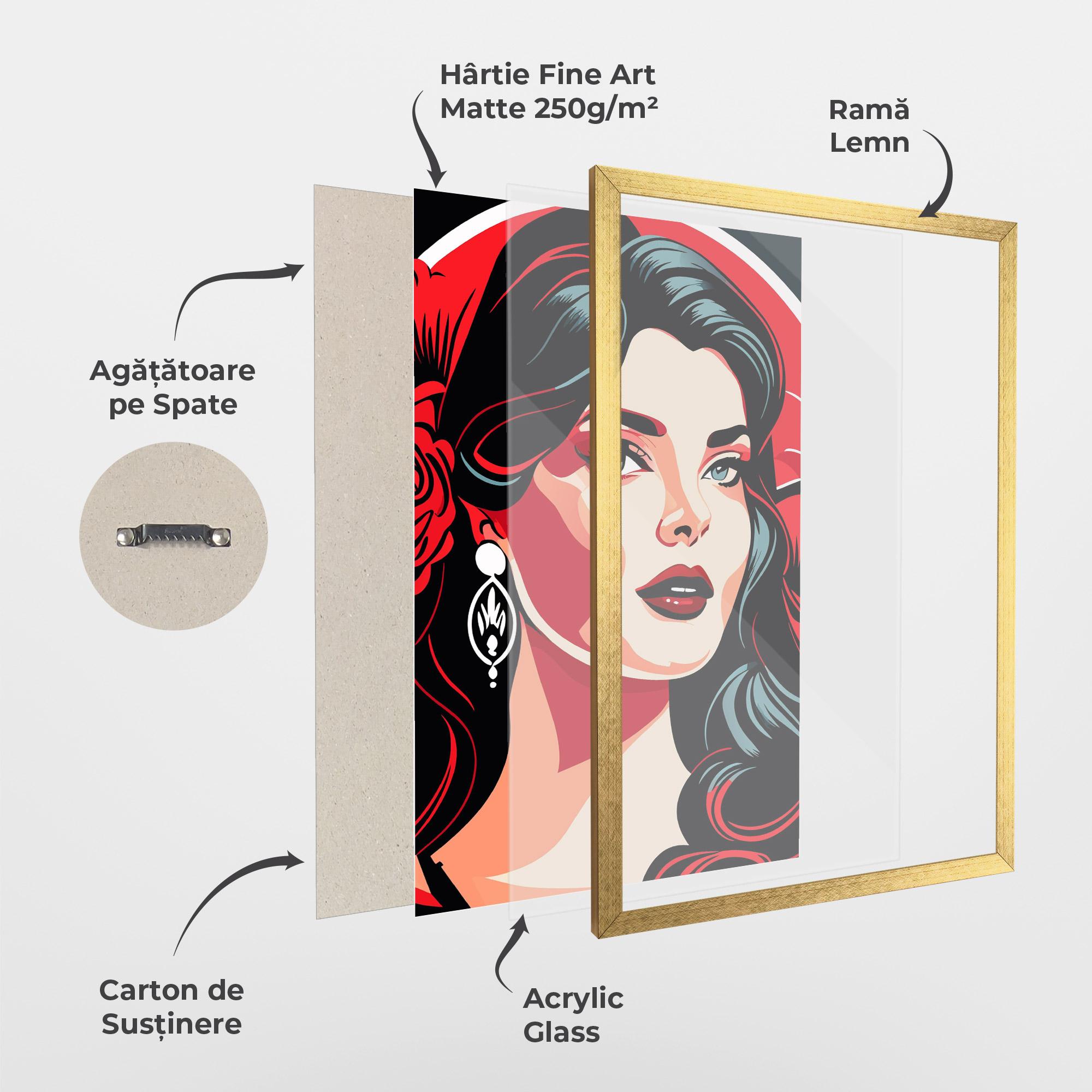 Poster Înrămat Red Light Portrait mockup 1