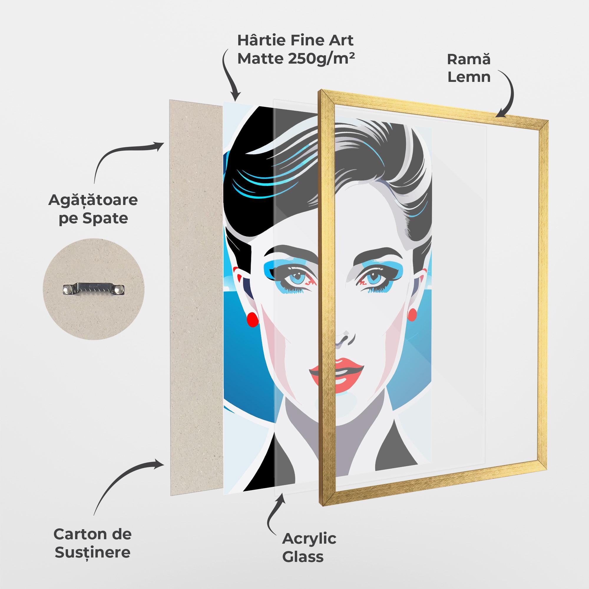 Poster Înrămat Smart Woman Portrait mockup 1