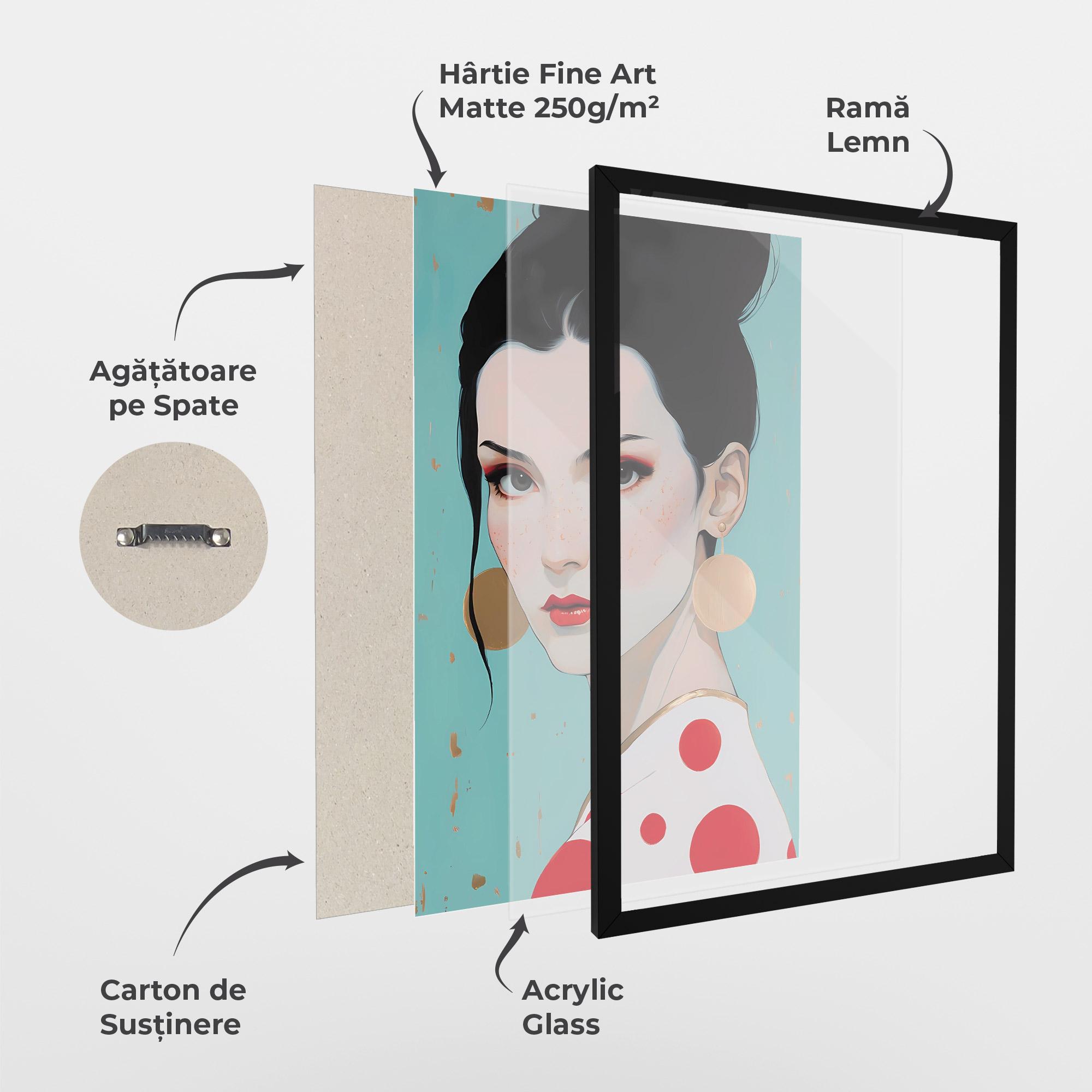 Poster Înrămat Asian Style Portrait mockup 1