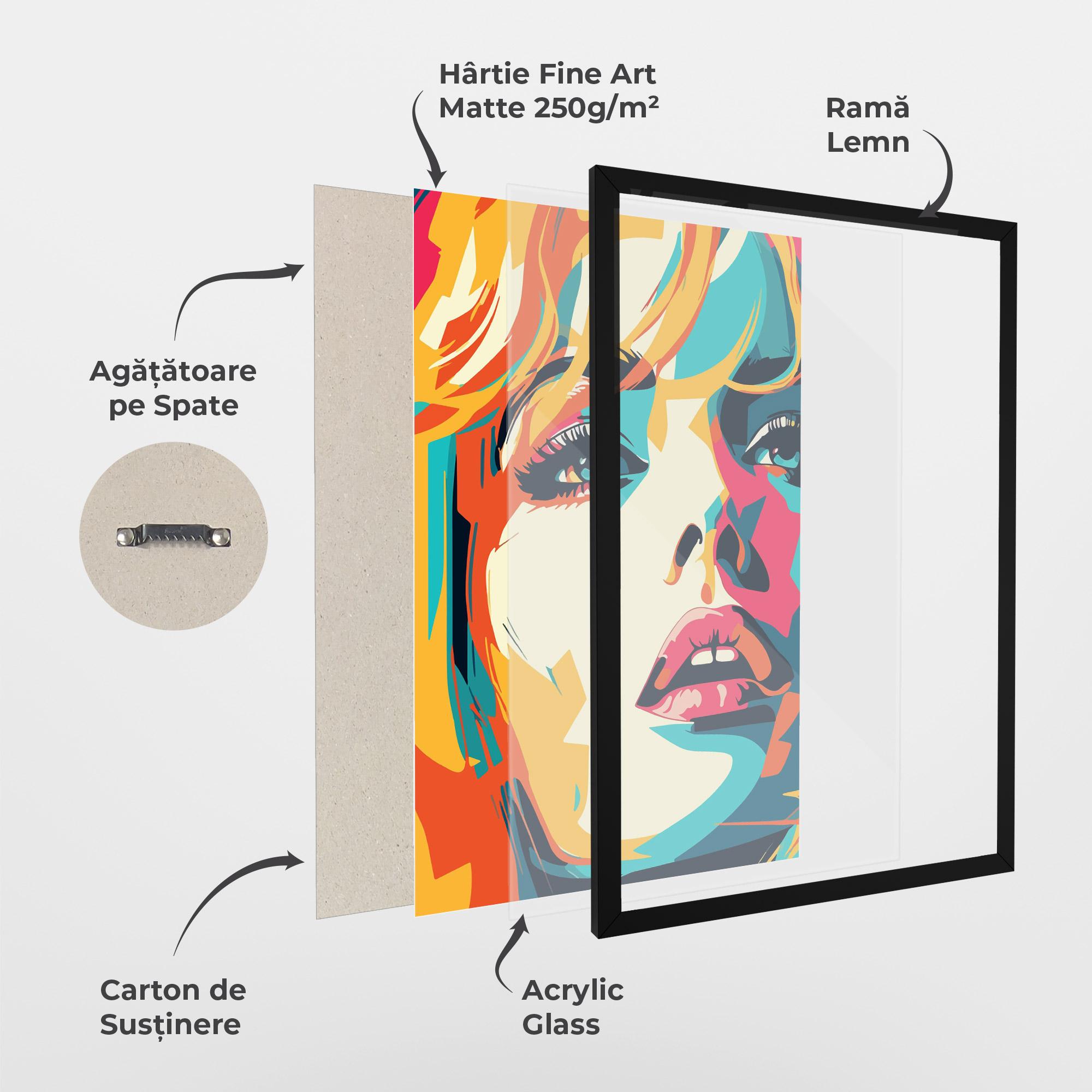 Poster Înrămat Blonde Girl Portrait mockup 1