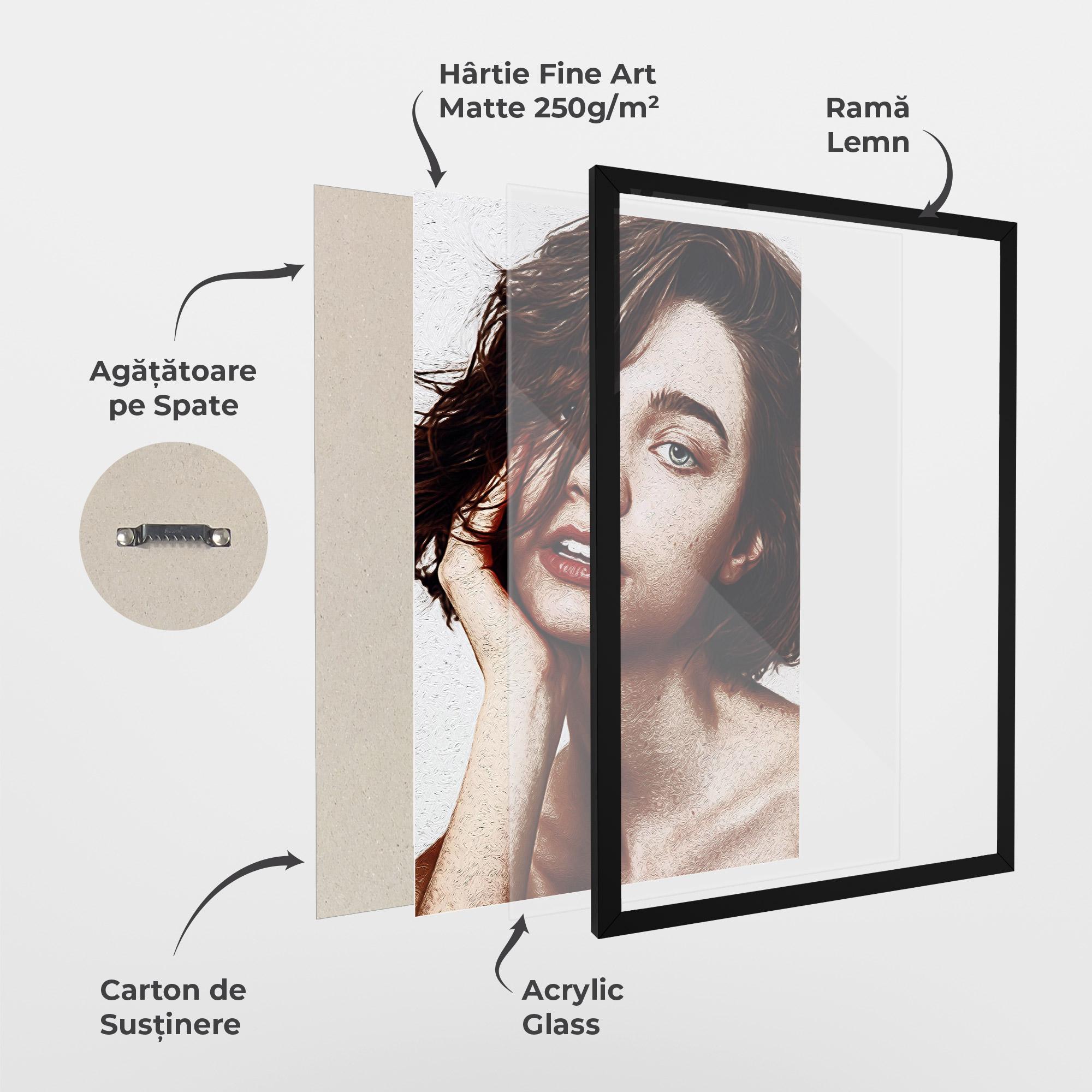 Poster Înrămat Grey Eye Portrait mockup 1