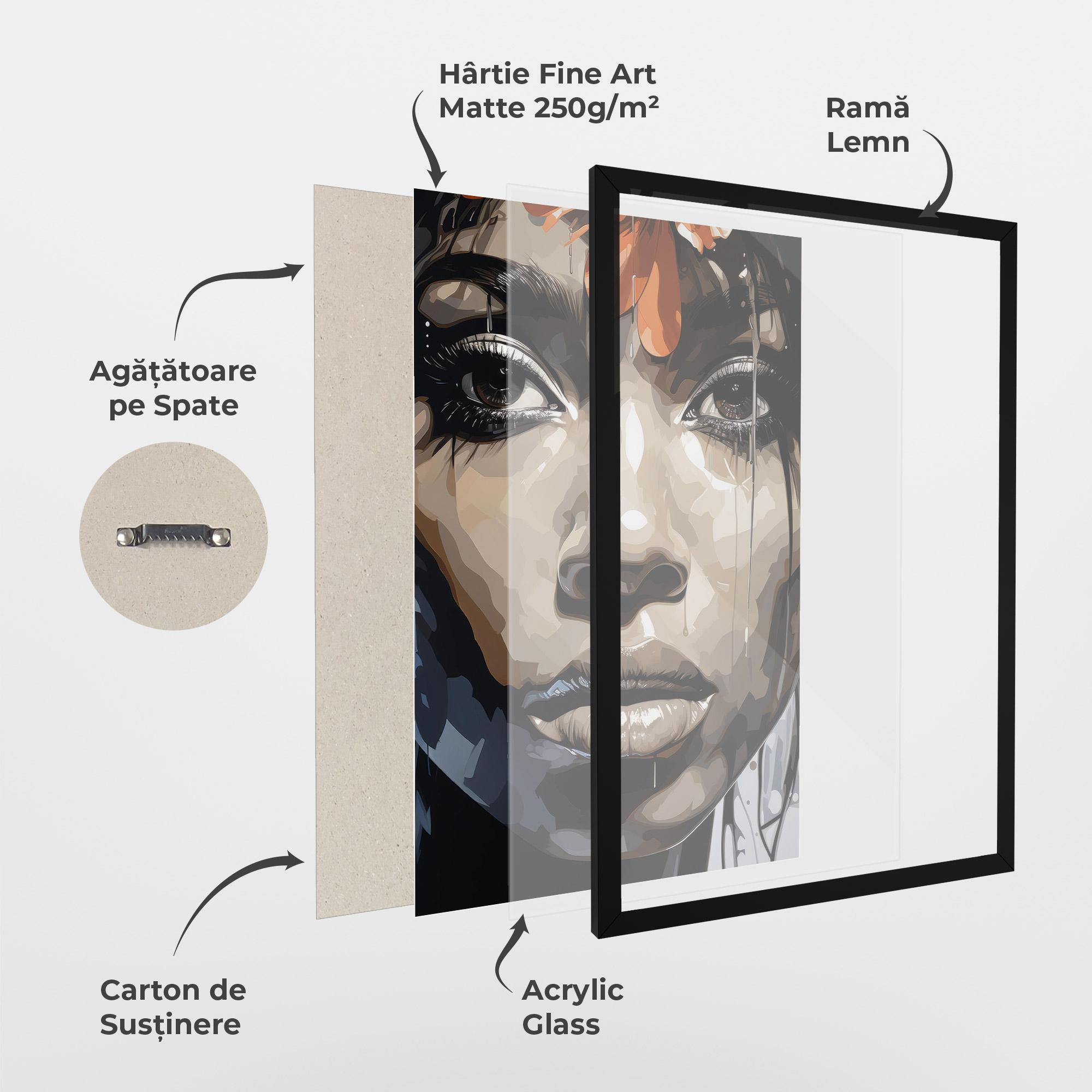 Poster Înrămat Pretty Girl Portrait mockup 1