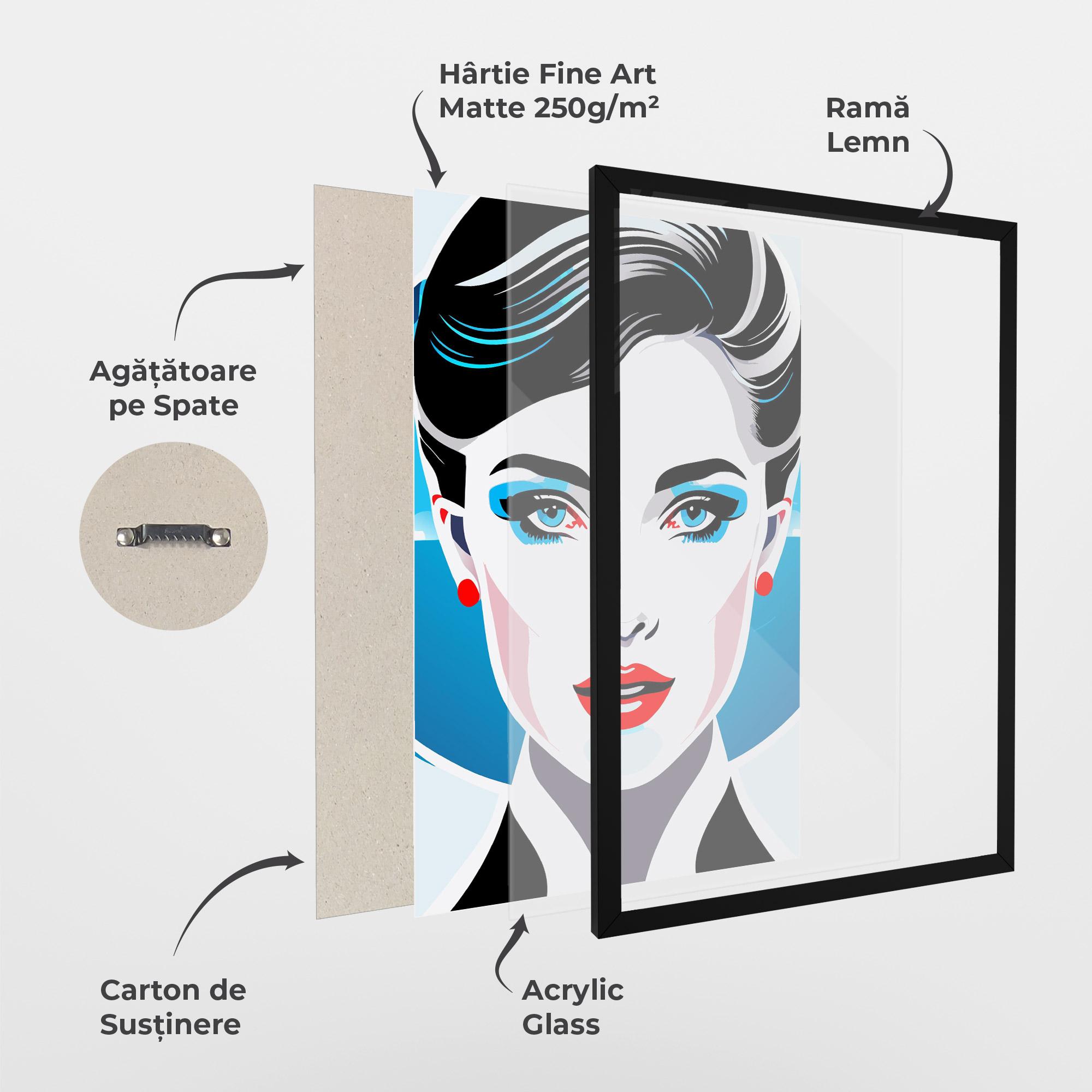 Poster Înrămat Smart Woman Portrait mockup 1