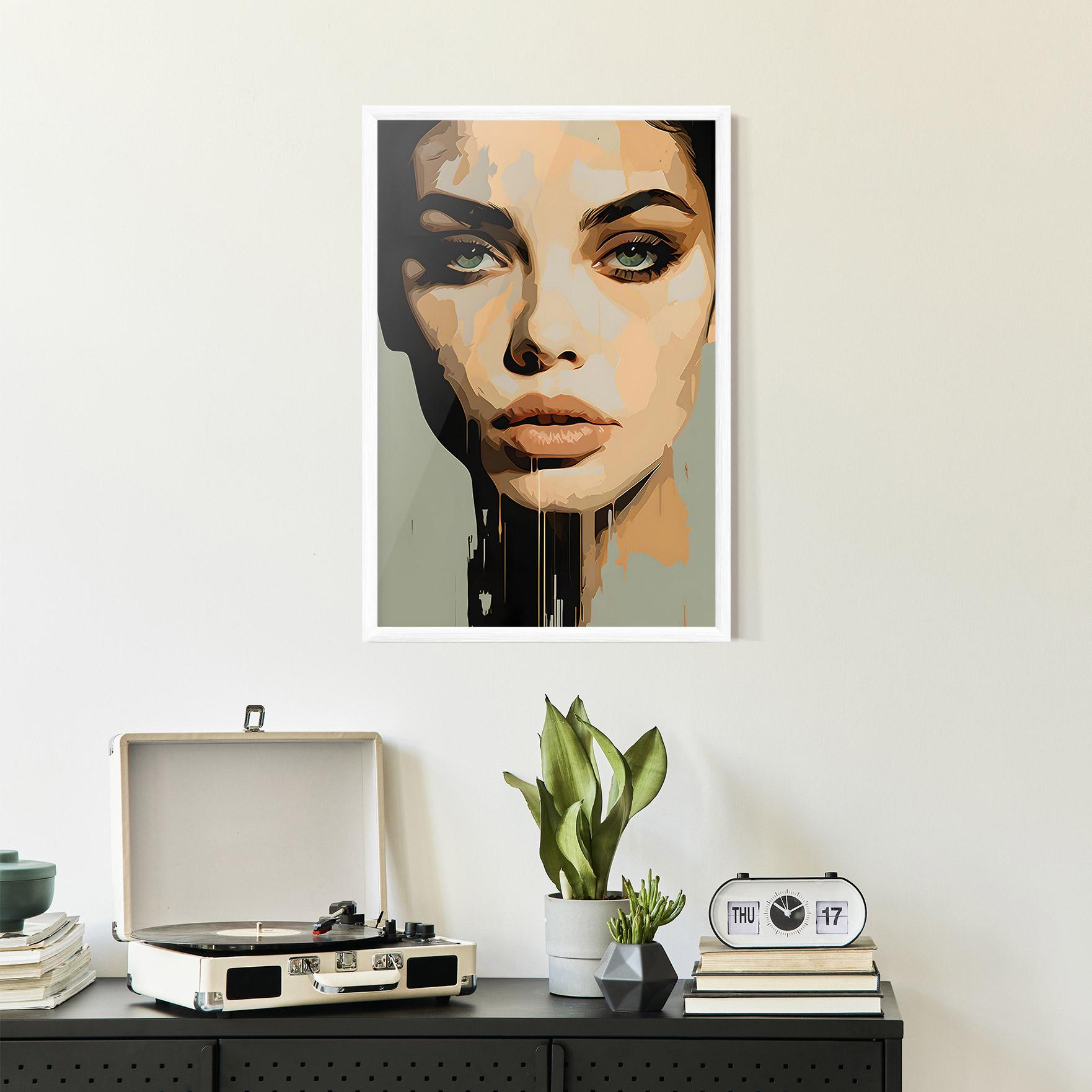 Poster Înrămat Apologetic Face mockup 2