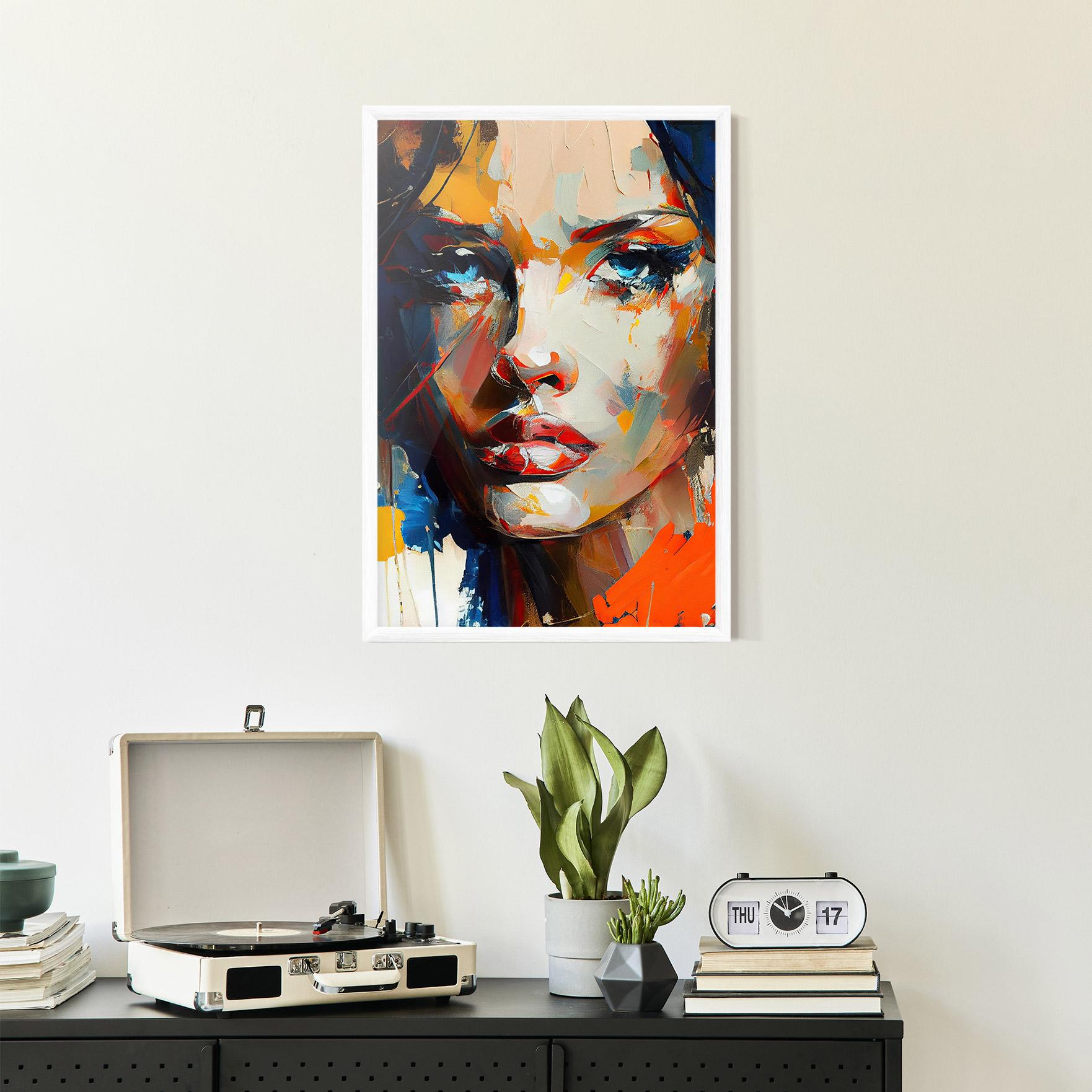 Poster Înrămat Beautiful Brunette Woman mockup 2