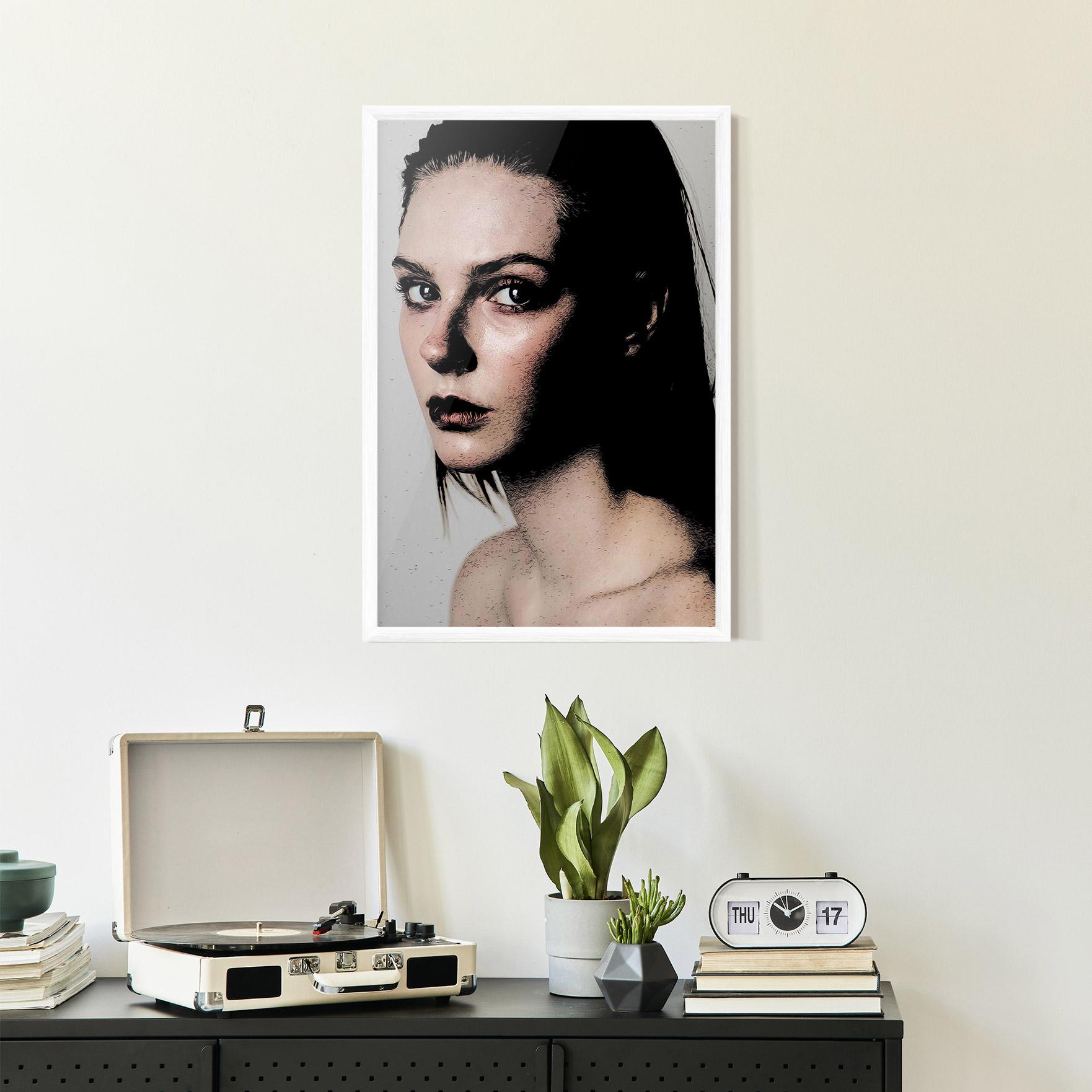 Poster Înrămat Big Eyes Portrait mockup 2