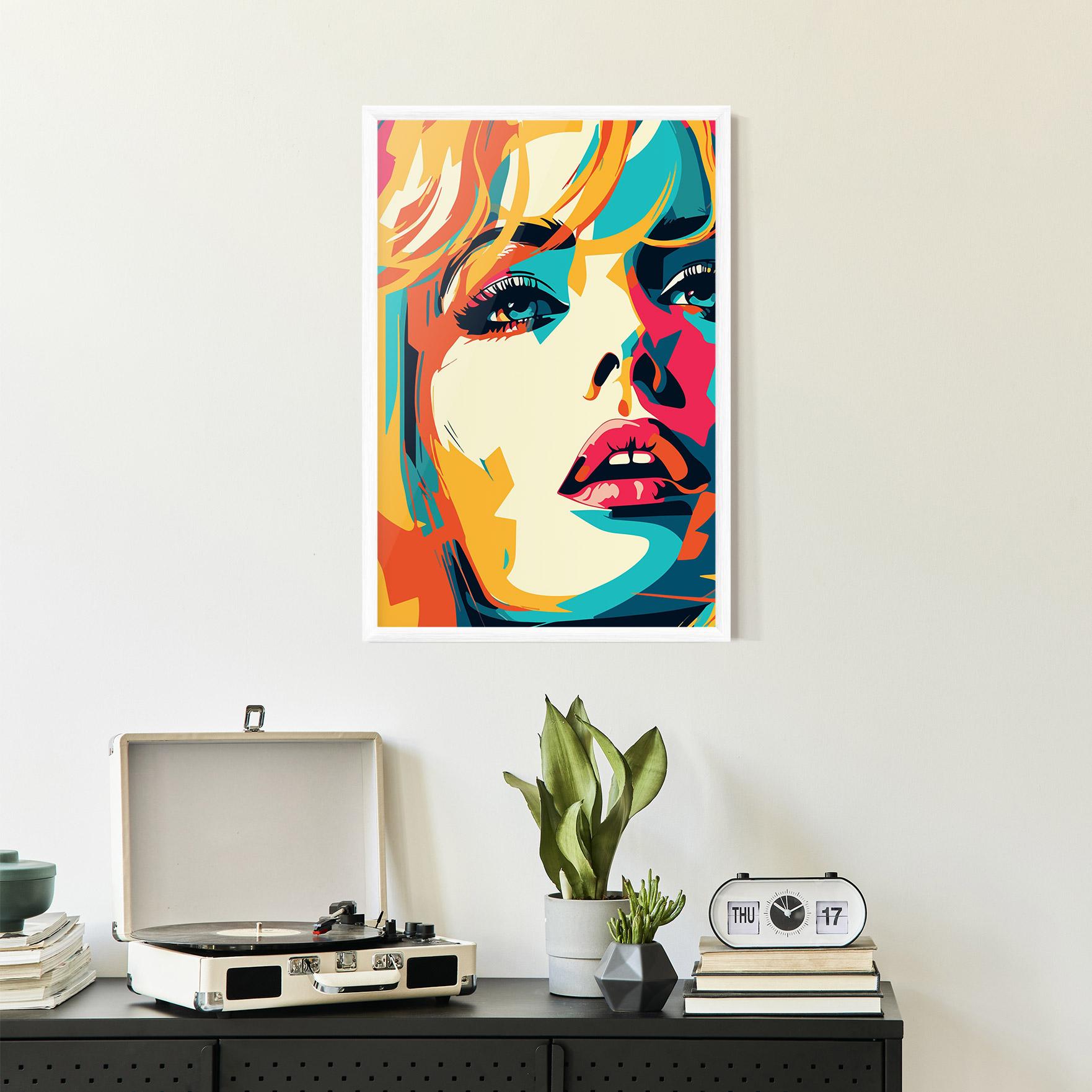 Poster Înrămat Blonde Girl Portrait mockup 2