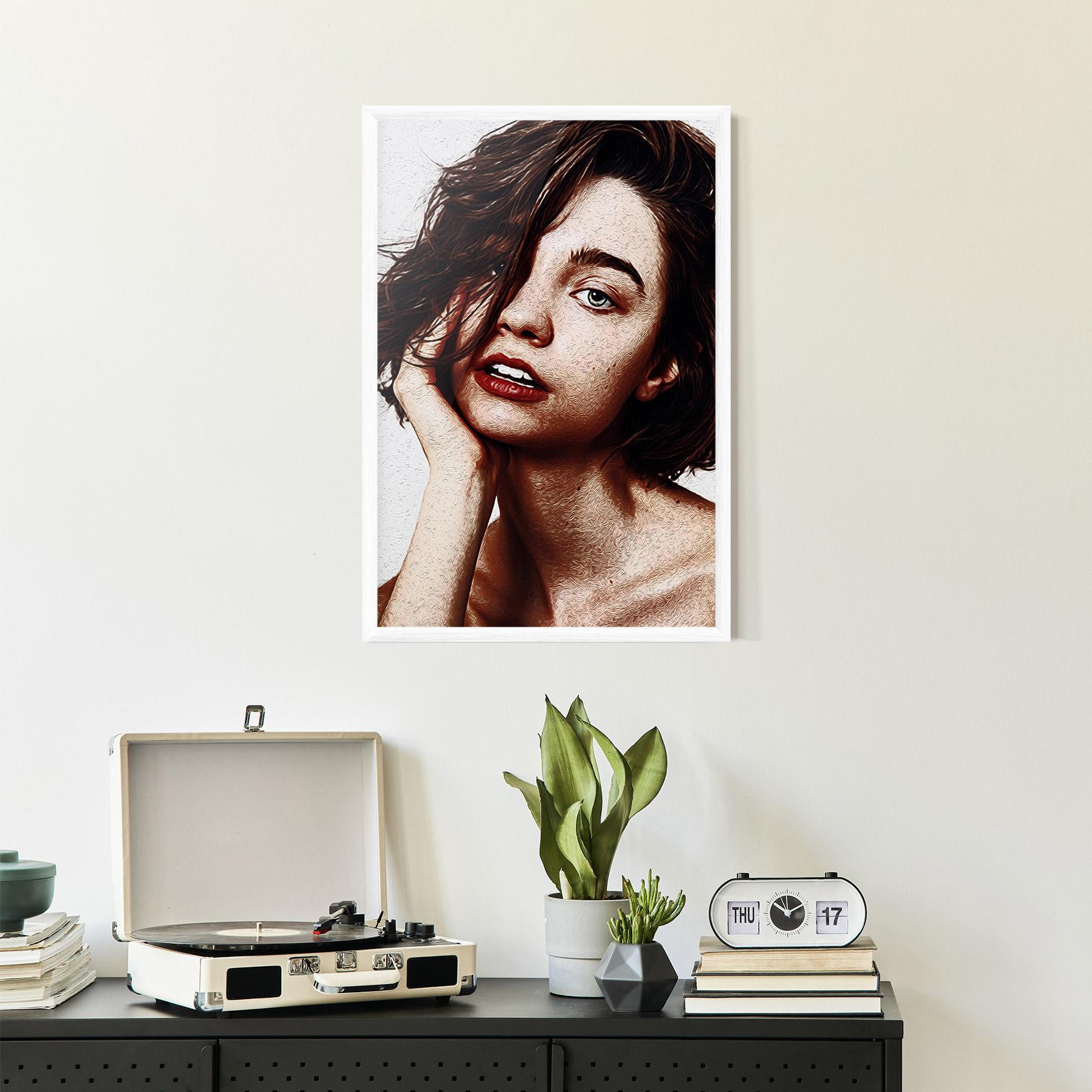 Poster Înrămat Grey Eye Portrait mockup 2