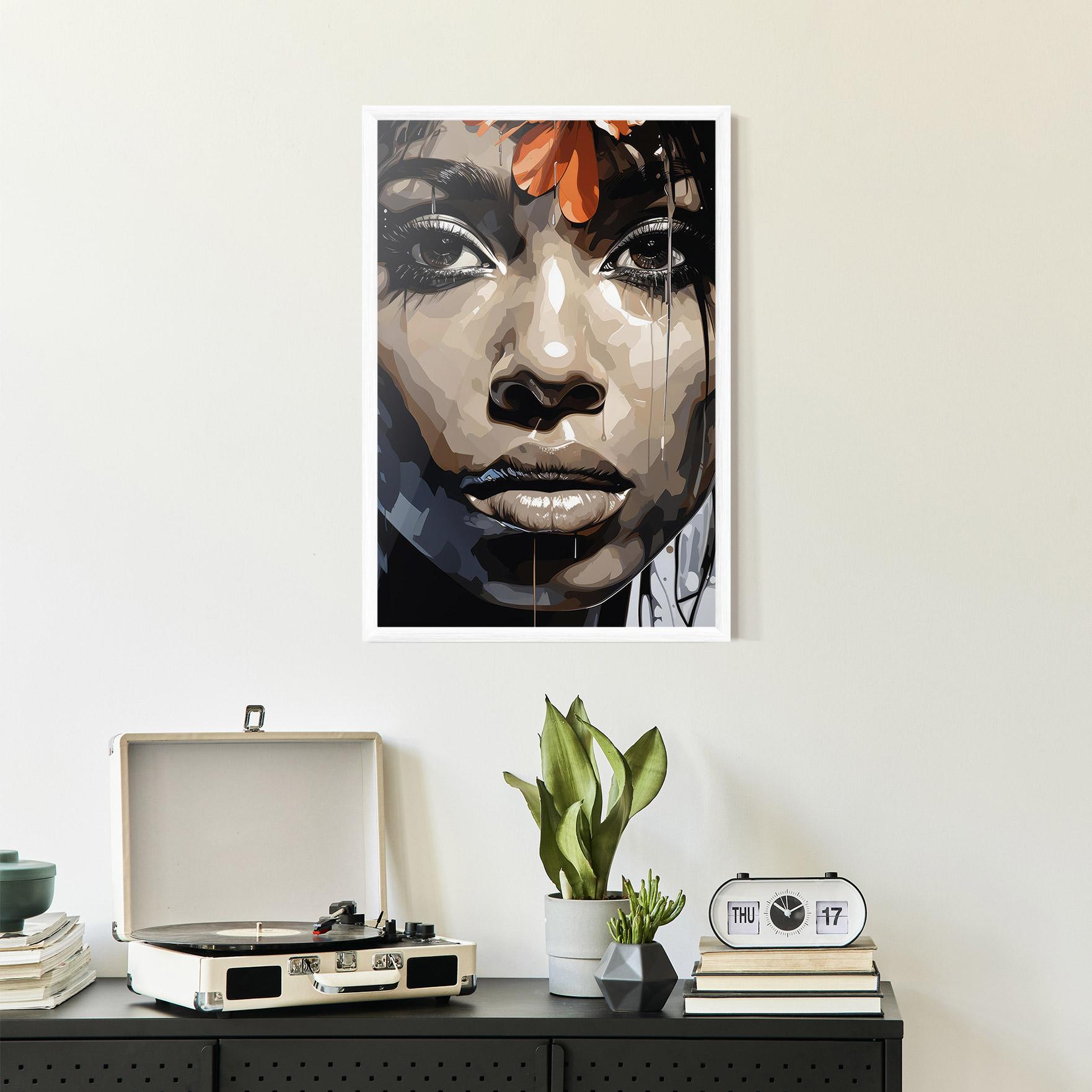 Poster Înrămat Pretty Girl Portrait mockup 2