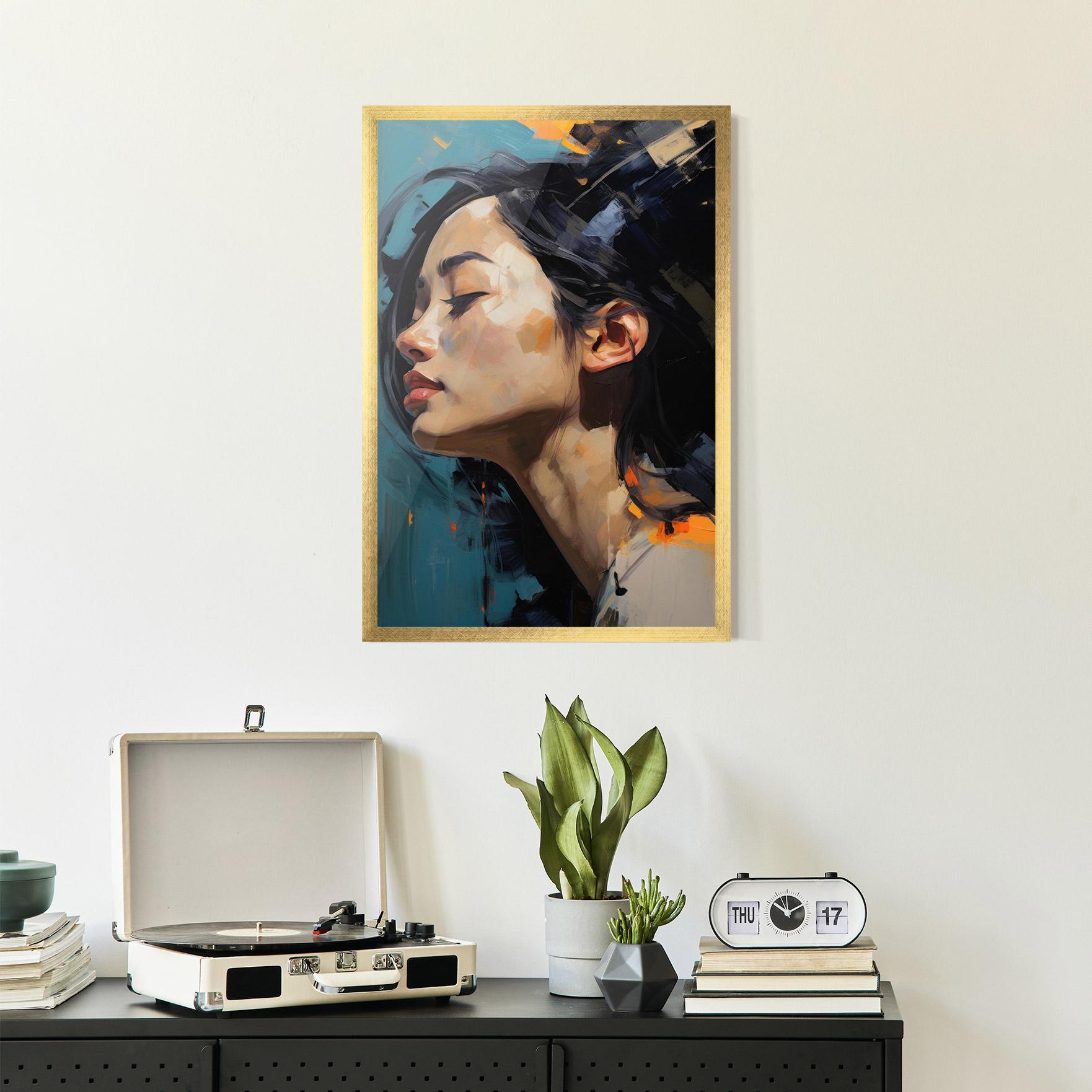 Poster Înrămat Acrylic Asian Portrait mockup 2