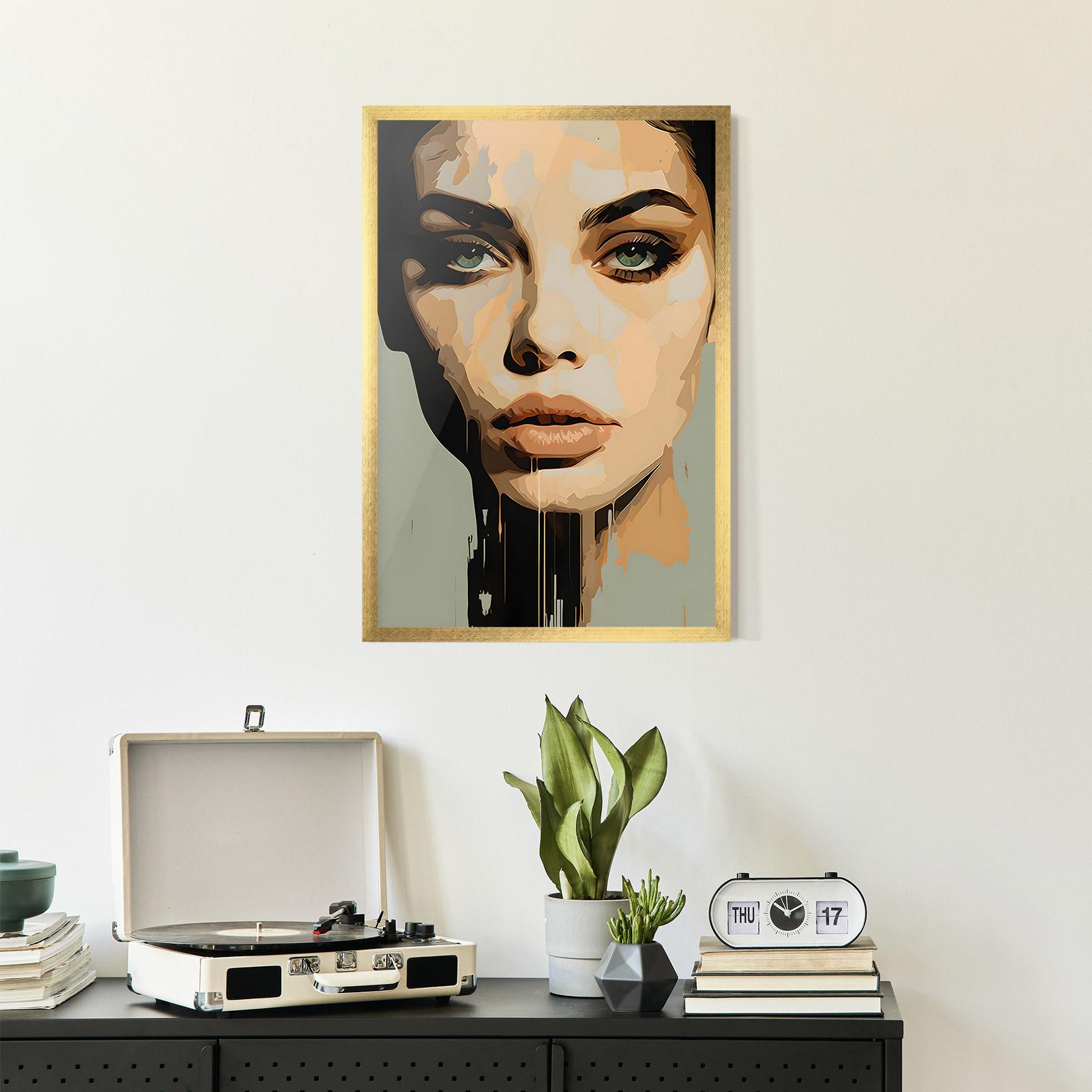 Poster Înrămat Apologetic Face mockup 2