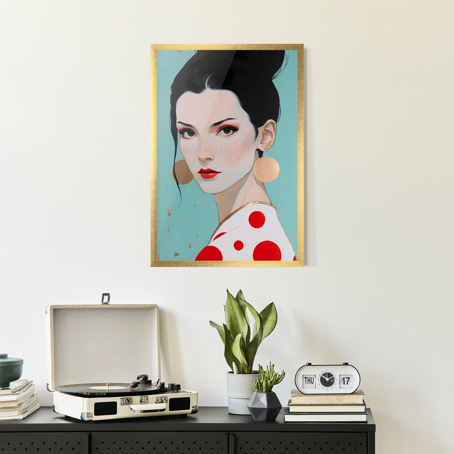 Poster Înrămat Asian Style Portrait mockup 2