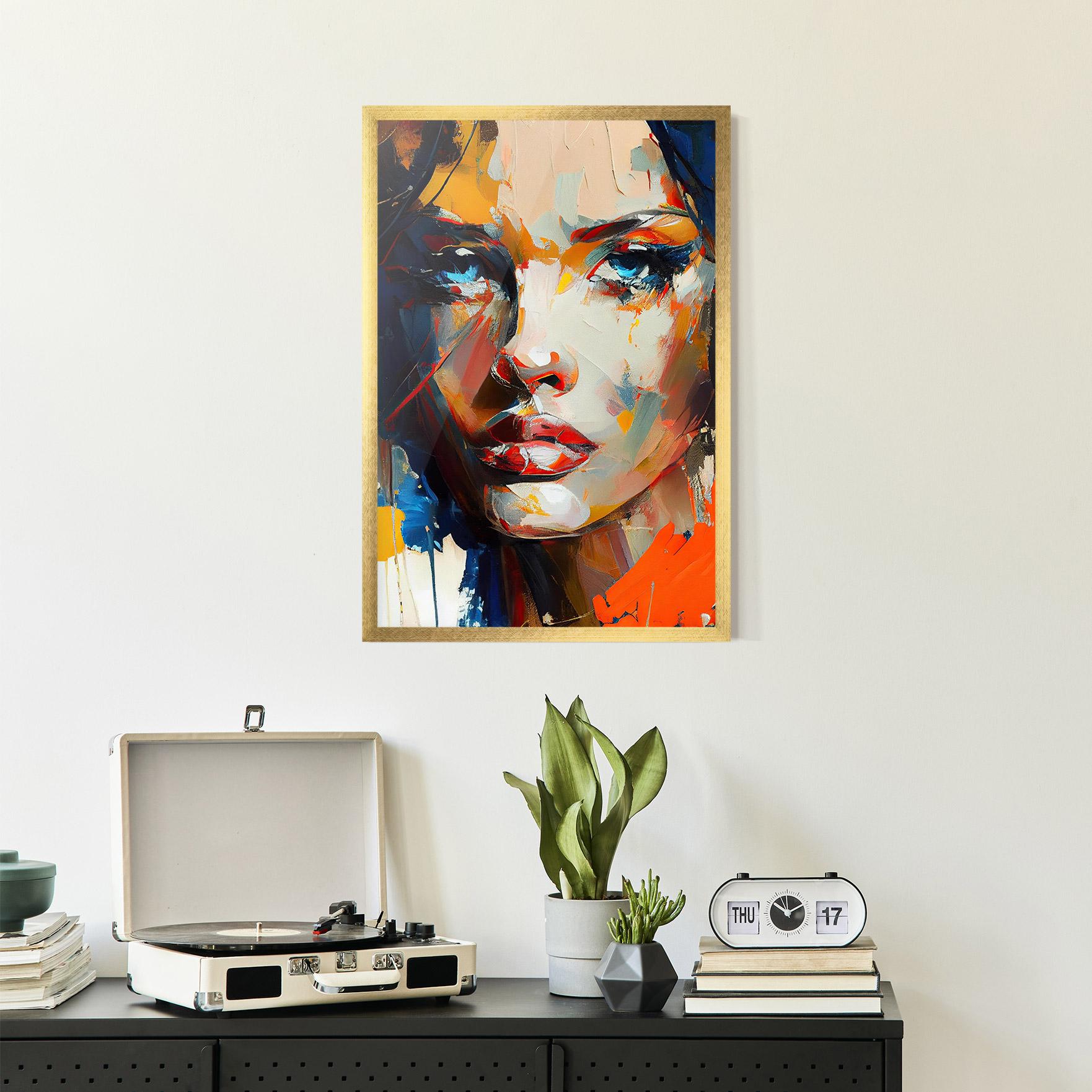 Poster Înrămat Beautiful Brunette Woman mockup 2