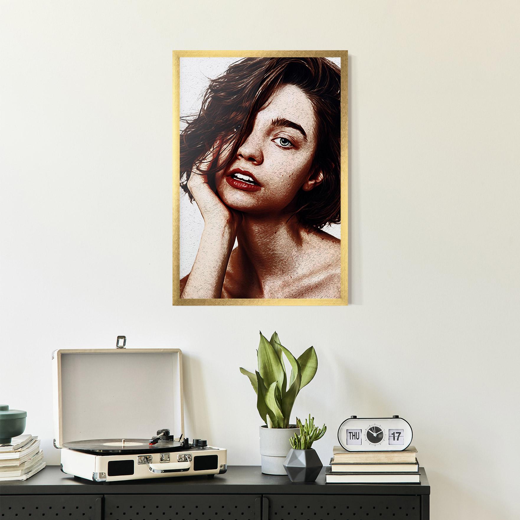 Poster Înrămat Grey Eye Portrait mockup 2