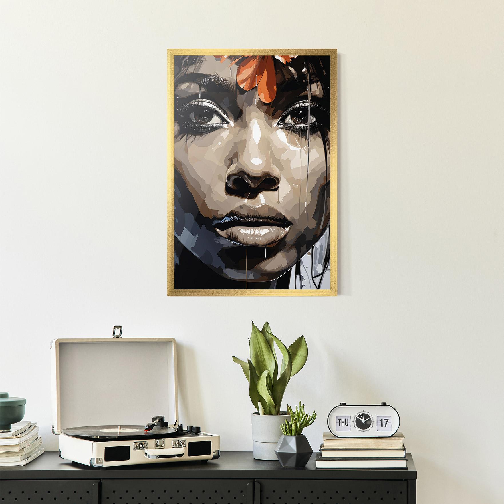 Poster Înrămat Pretty Girl Portrait mockup 2