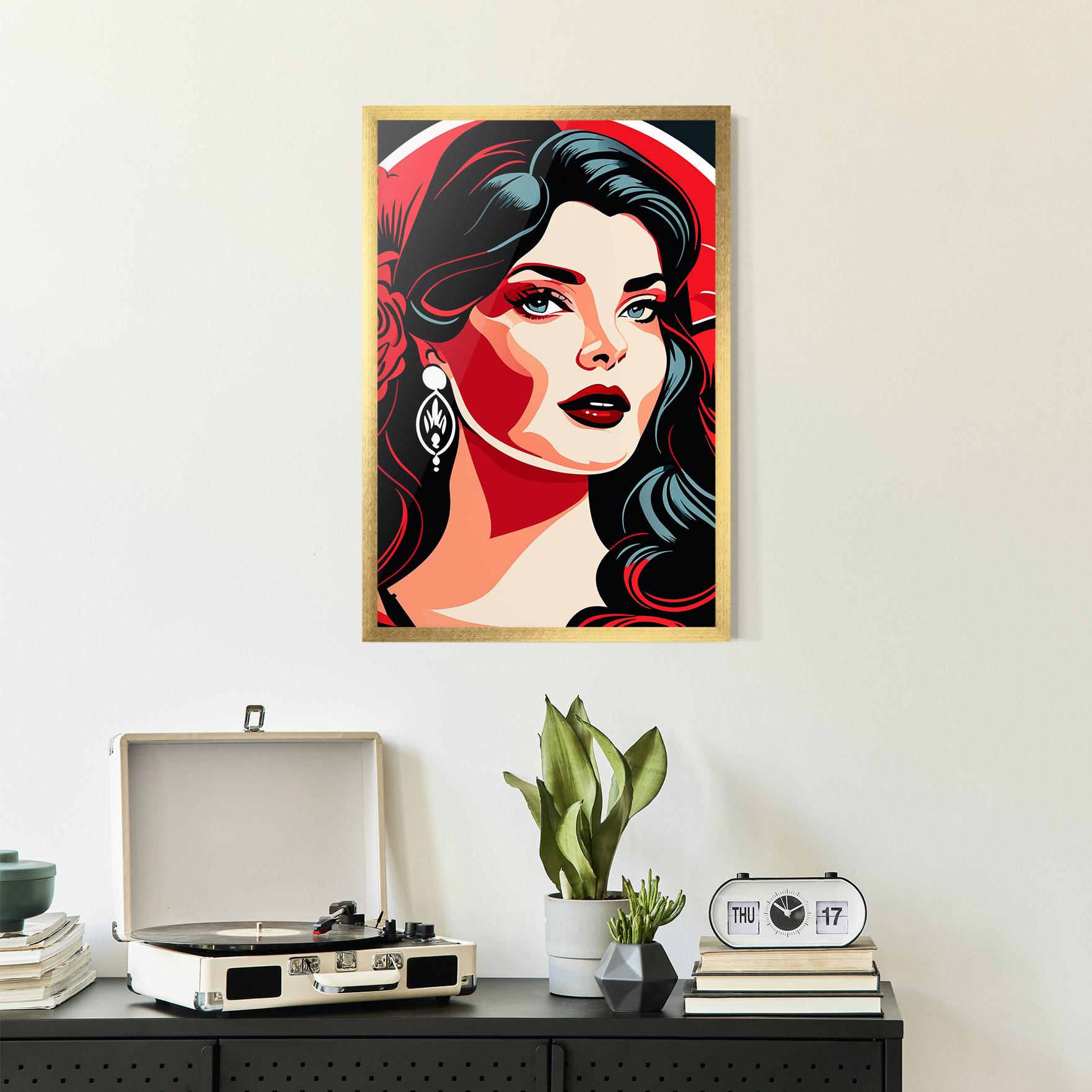 Poster Înrămat Red Light Portrait mockup 2