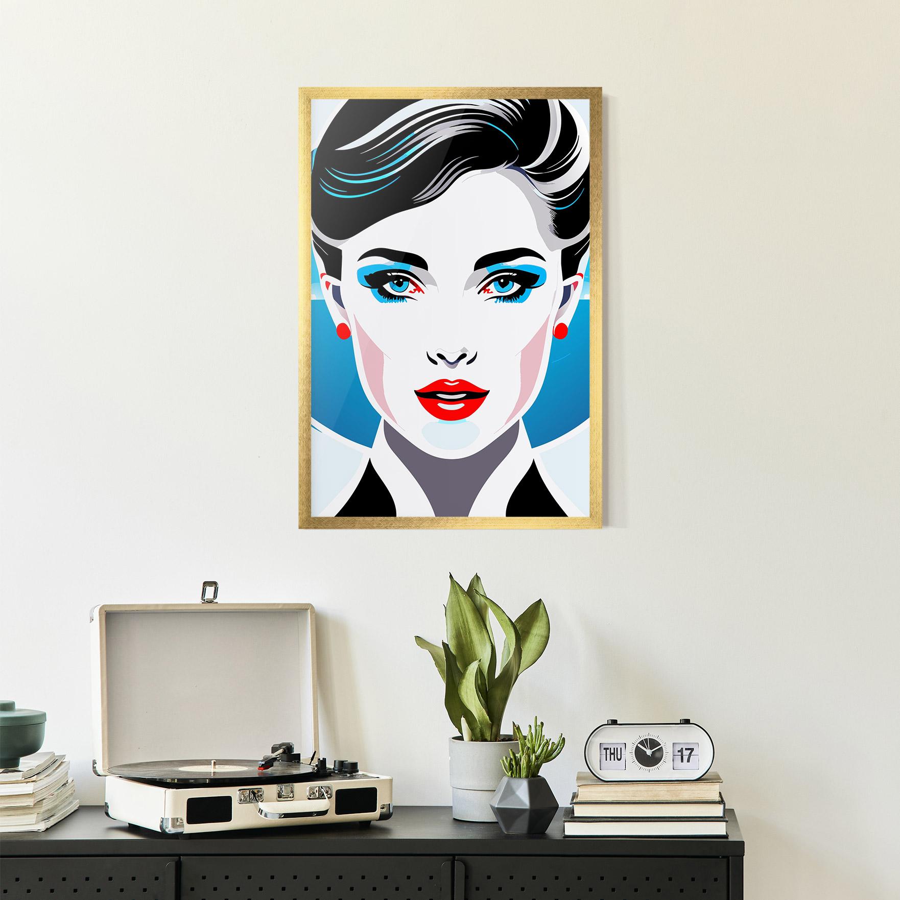 Poster Înrămat Smart Woman Portrait mockup 2