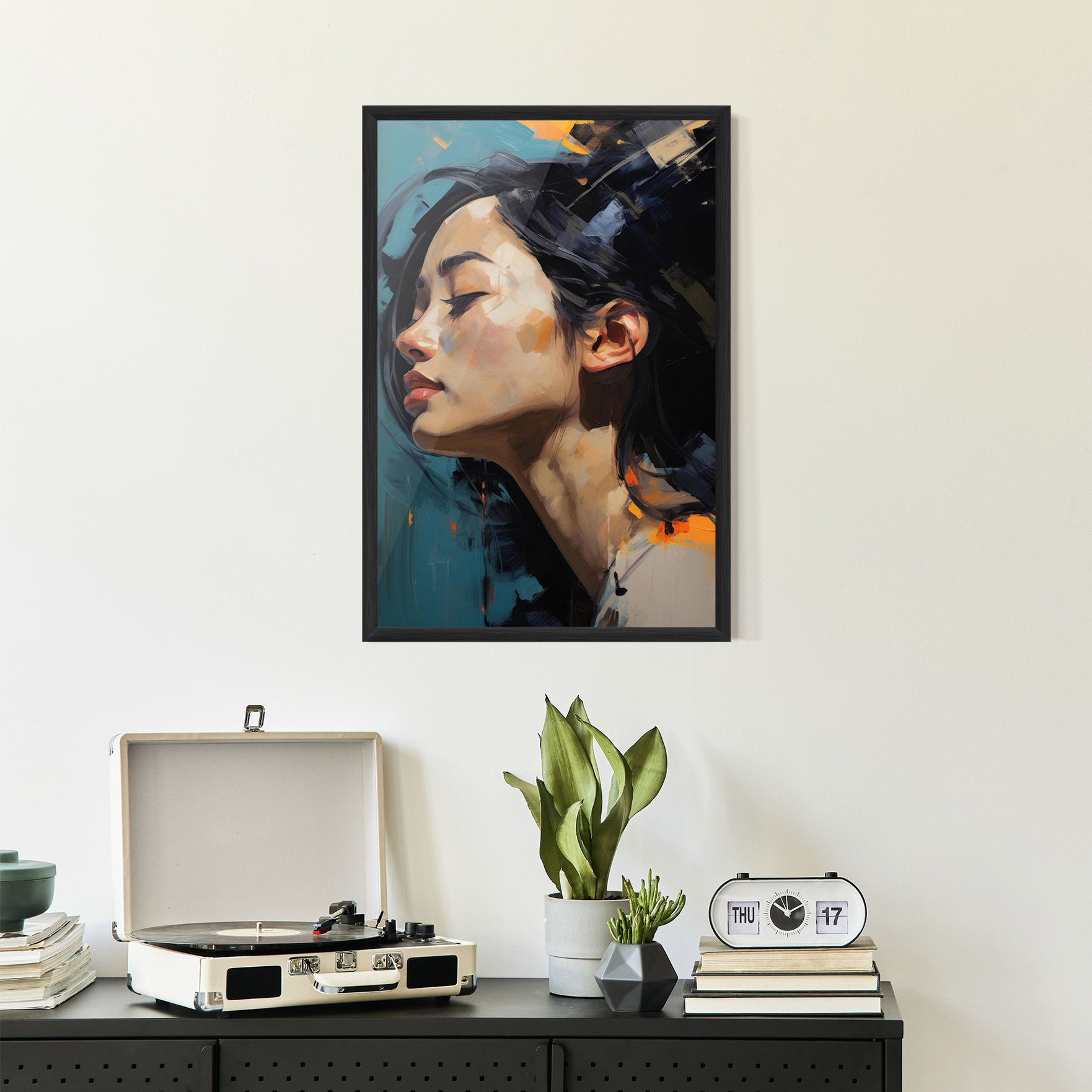 Acrylic Asian Portrait mockup 2