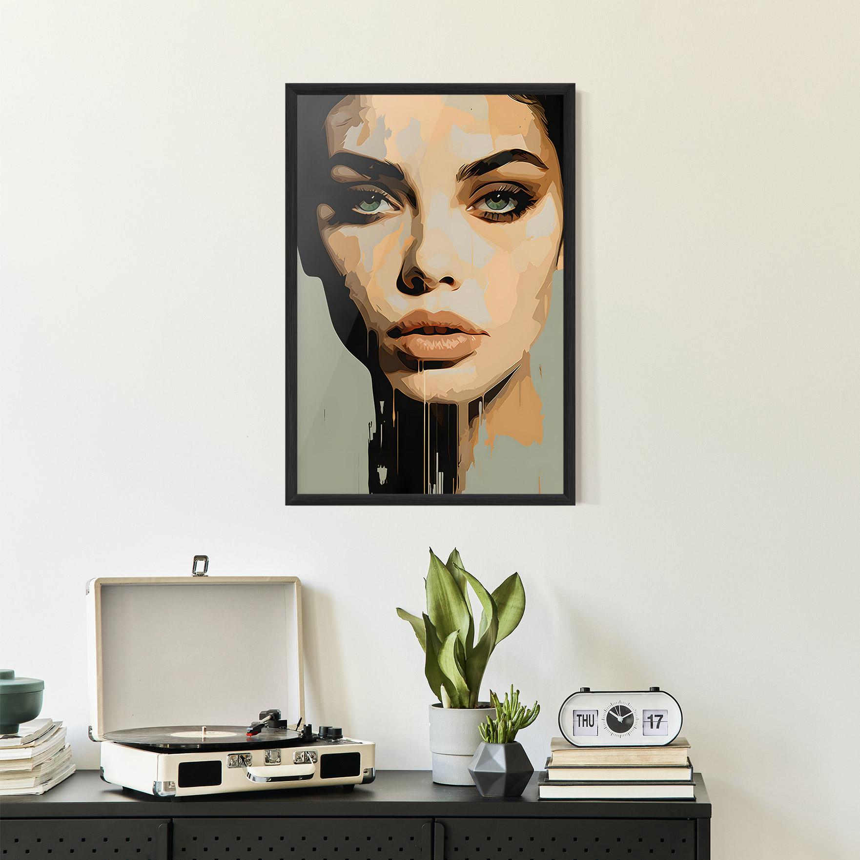 Poster Înrămat Apologetic Face mockup 2