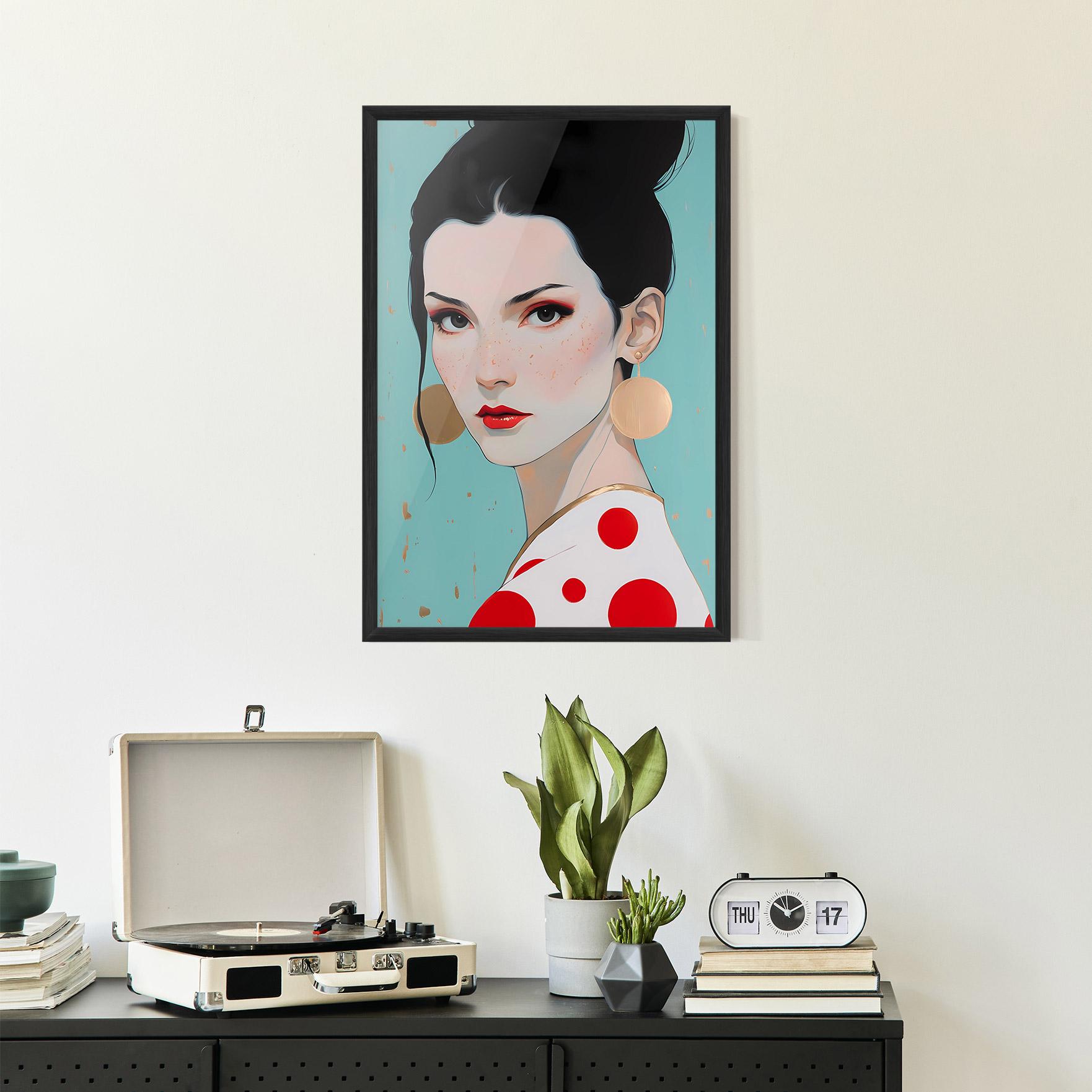 Poster Înrămat Asian Style Portrait mockup 2