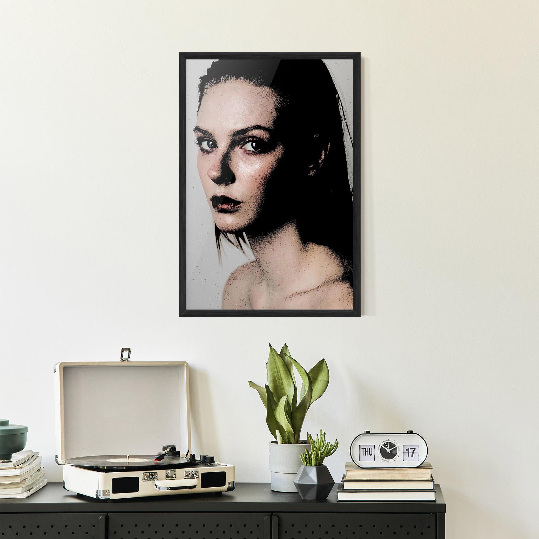 Poster Înrămat Big Eyes Portrait mockup 2