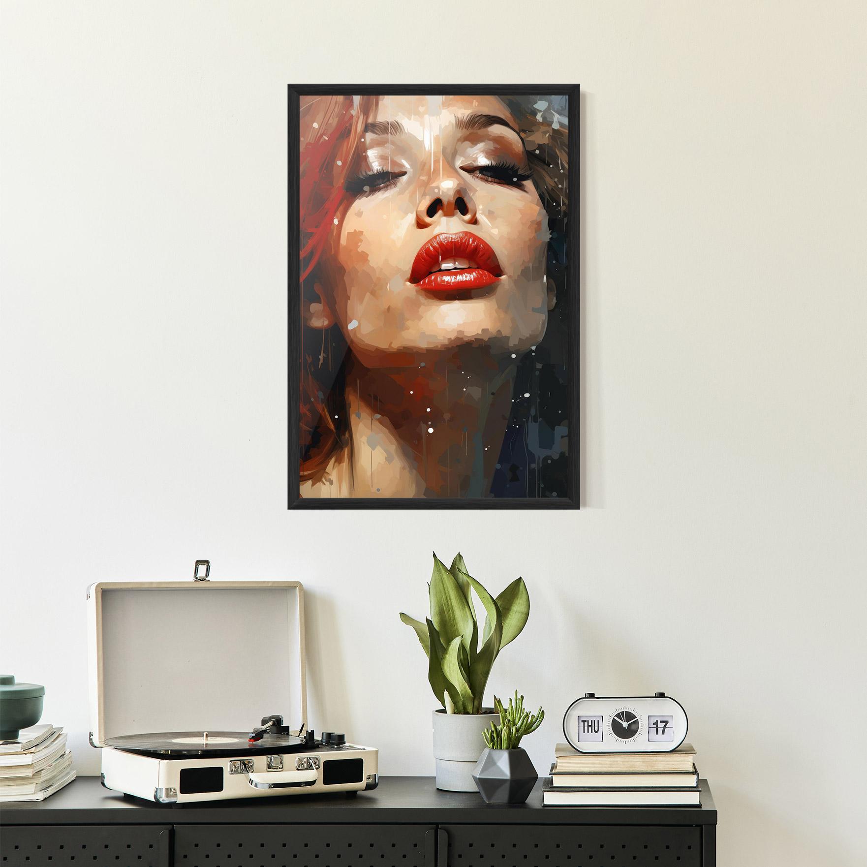 Poster Înrămat Close Up Look Portrait mockup 2