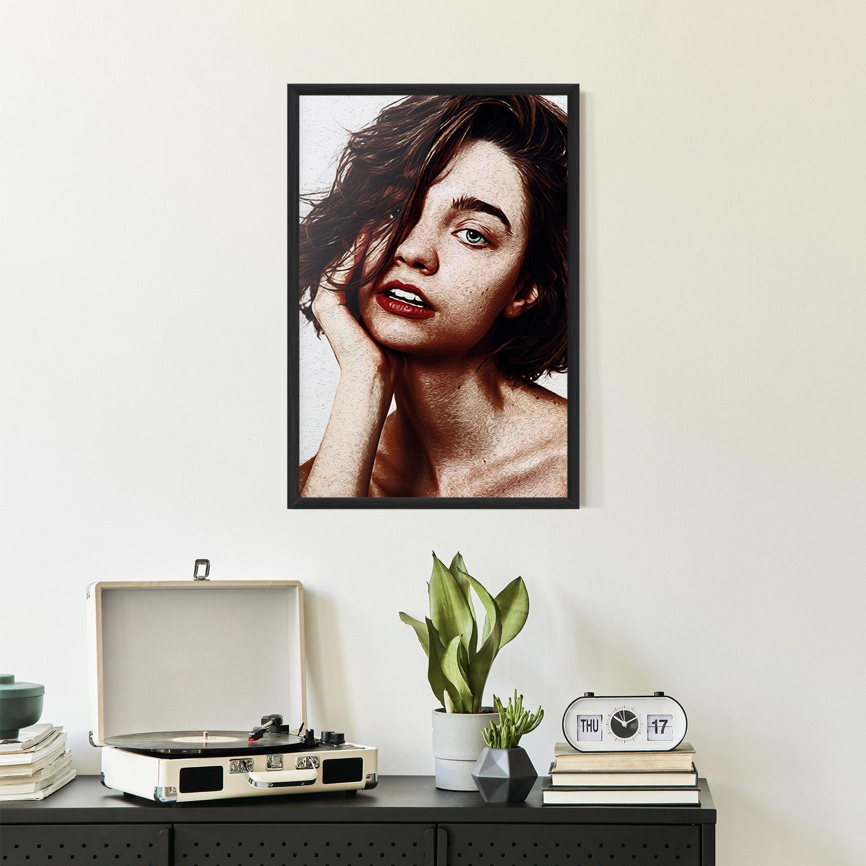 Poster Înrămat Grey Eye Portrait mockup 2