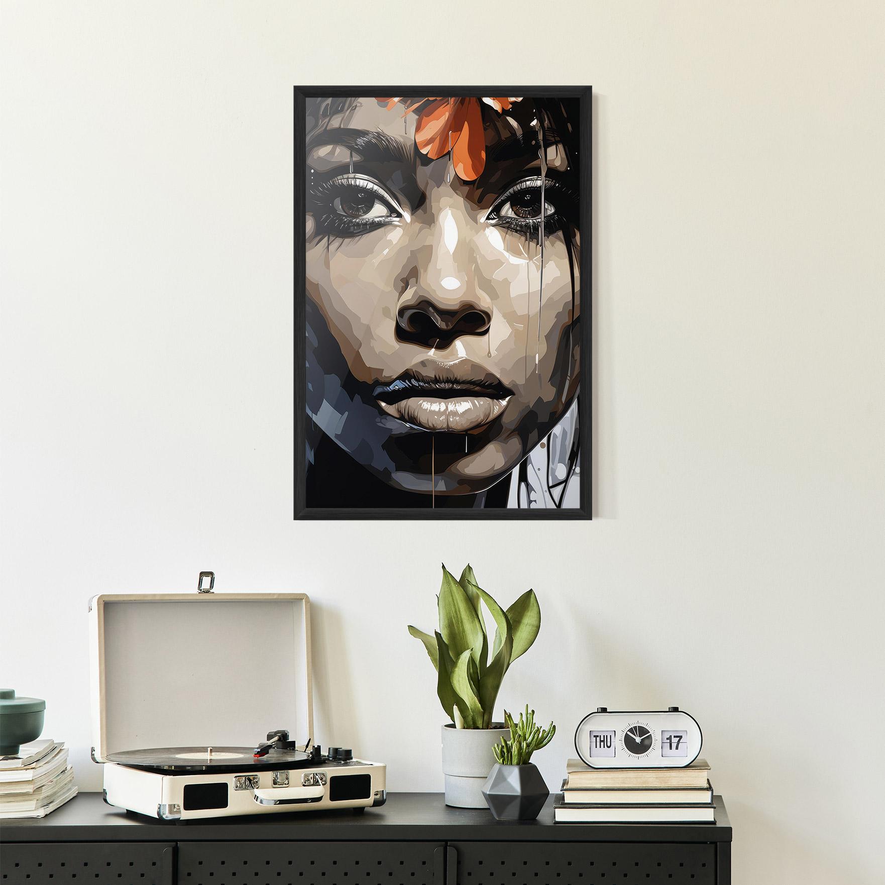 Poster Înrămat Pretty Girl Portrait mockup 2